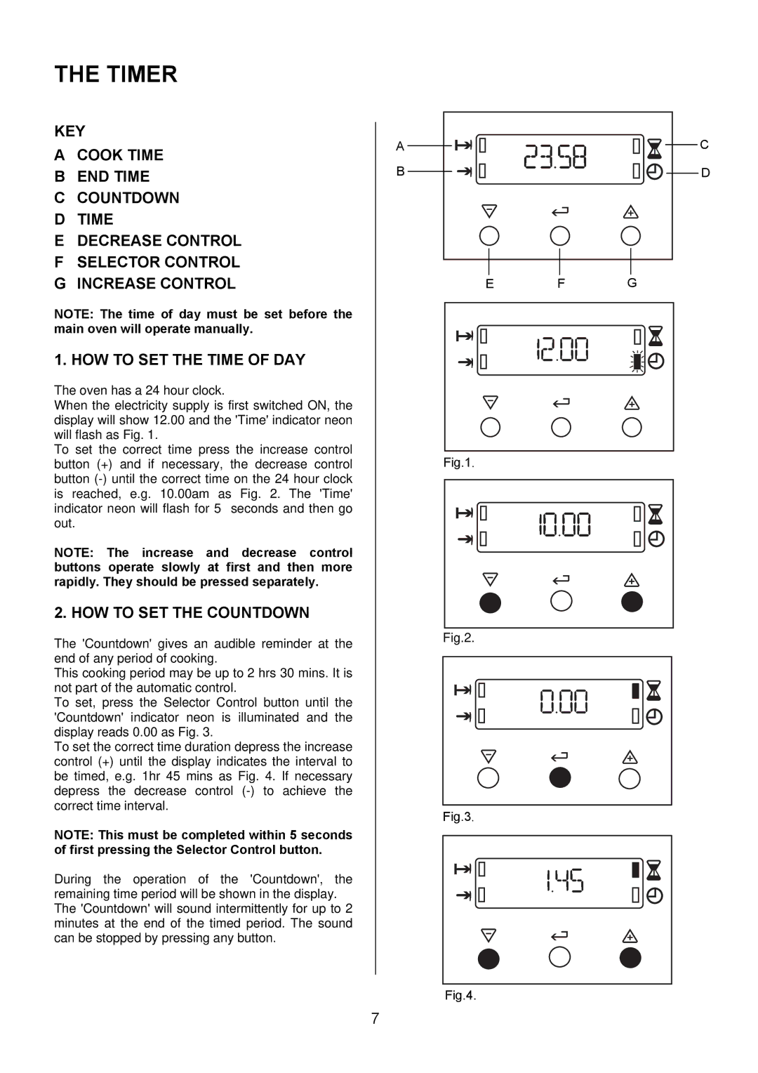 Electrolux EIKG6049 manual Timer, HOW to SET the Countdown 