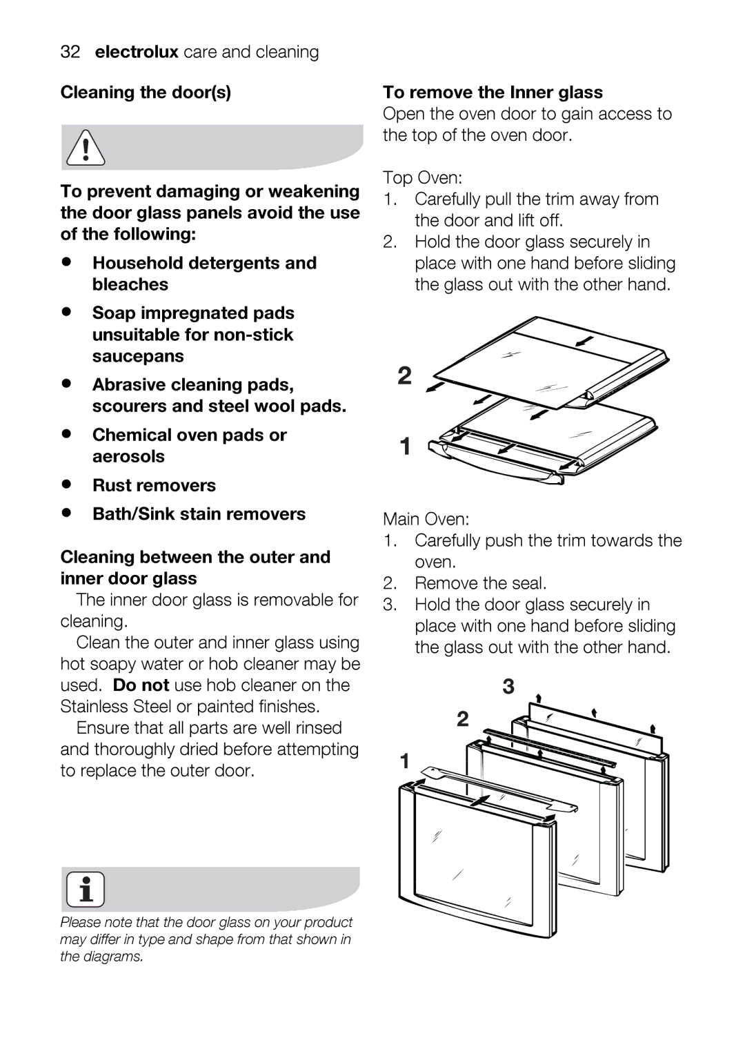 Electrolux EIKM6047 user manual Stainrmovers, Holdthedorglsssecurly 