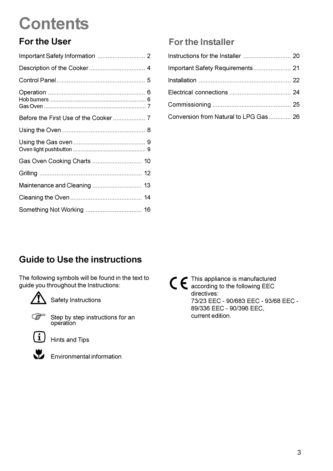 Electrolux EK 5701 manual Contents 