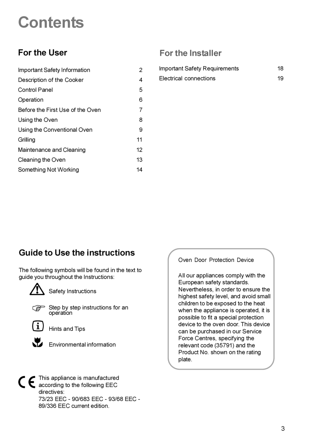 Electrolux EK 5741 manual Contents 