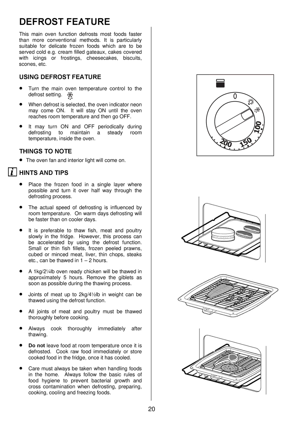 Electrolux EKC5545, EKC5544 user manual Using Defrost Feature 