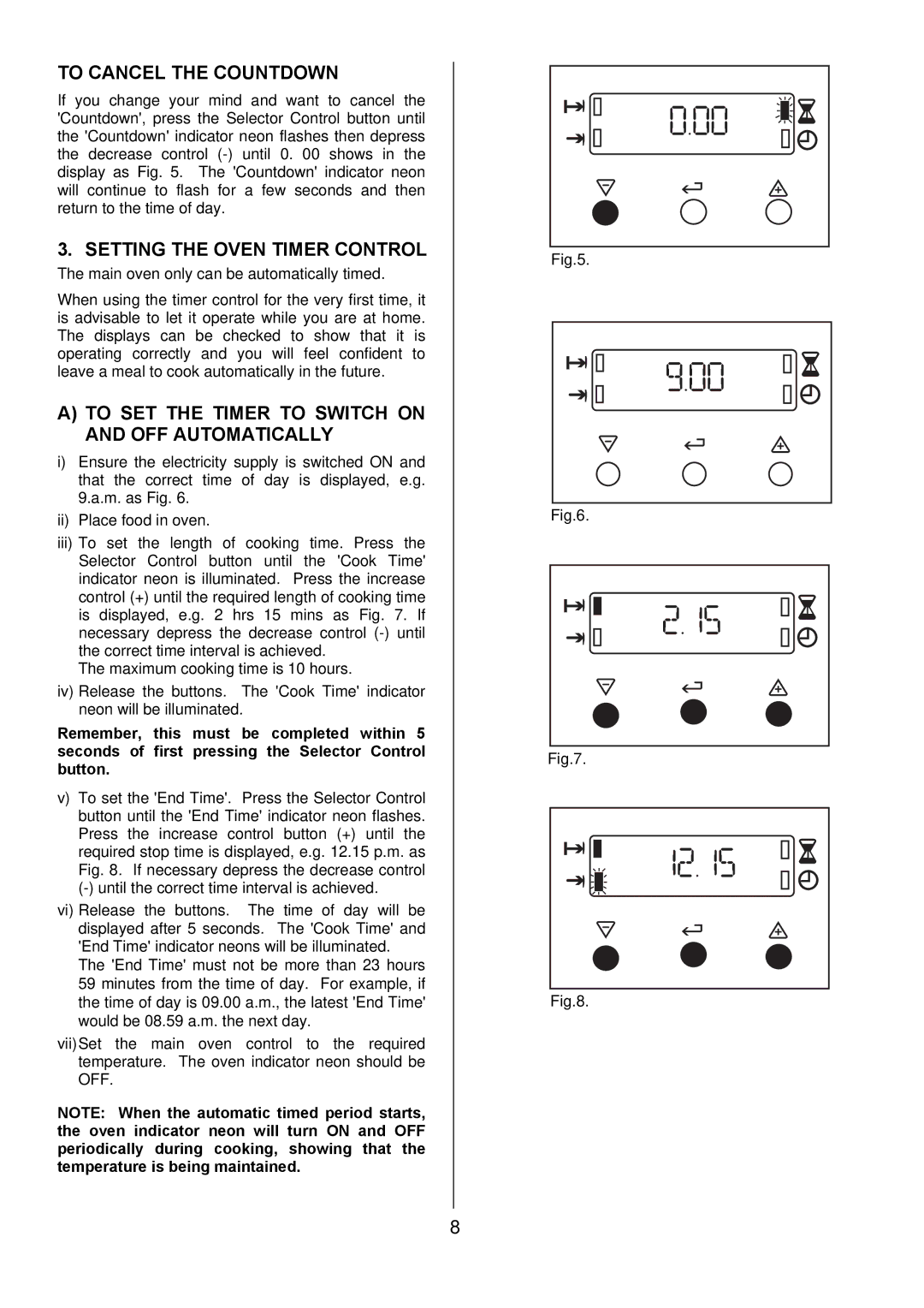 Electrolux EKC6045, EKC6044 manual To Cancel the Countdown, Setting the Oven Timer Control 