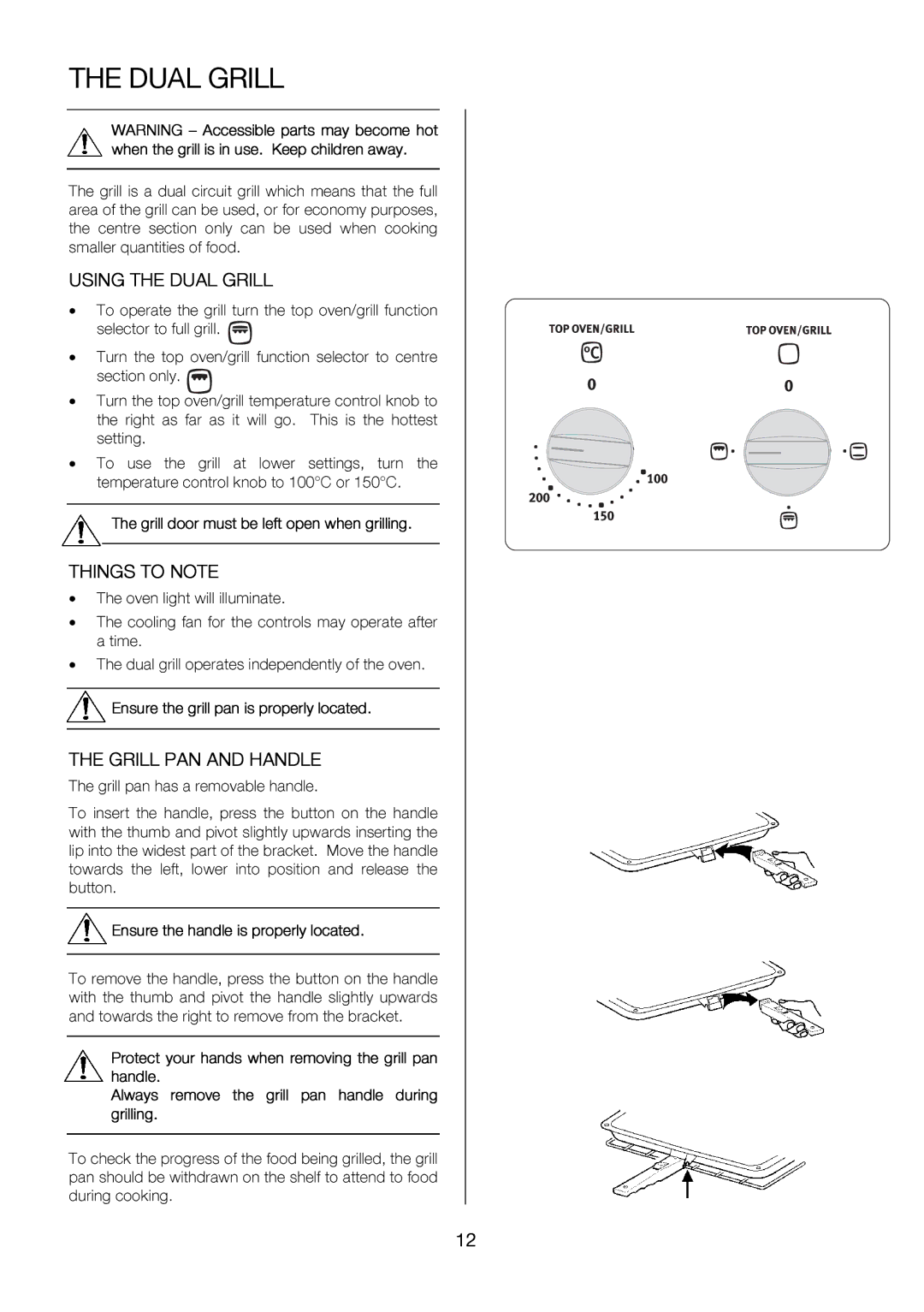 Electrolux EKC6046, EKC6047 user manual Olecopetheratetofulltheoven/grill.turnthetopovn/grille, Dual Grill 