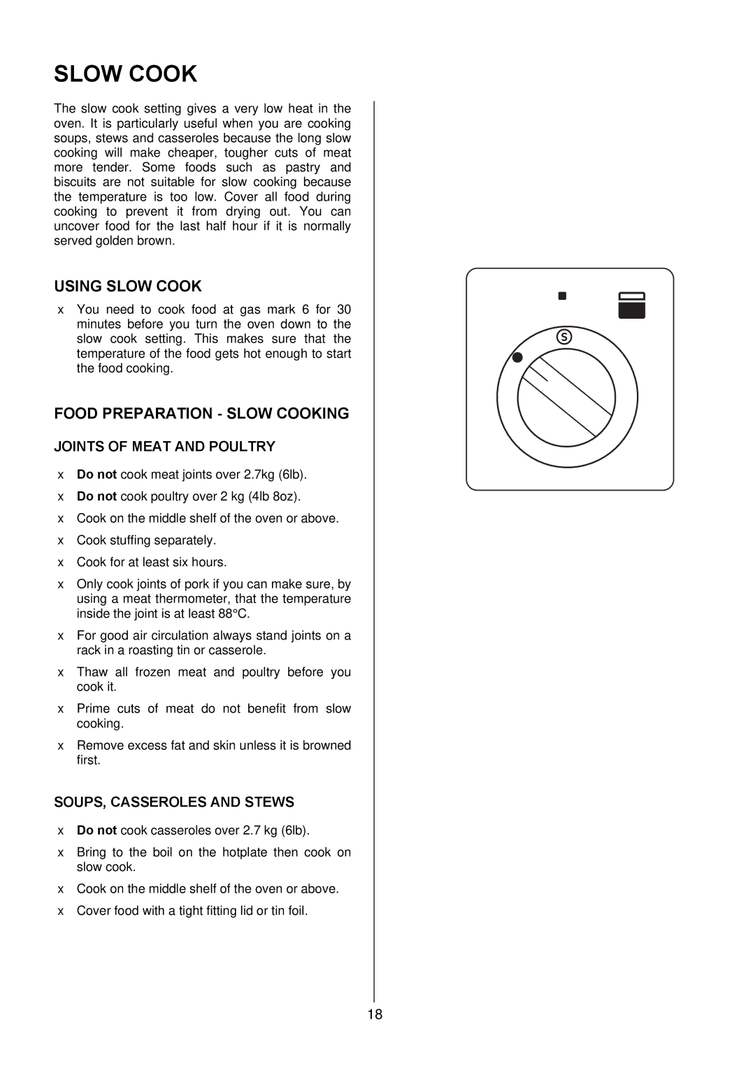 Electrolux EKG5047, EKG5046 manual Using Slow Cook, Food Preparation Slow Cooking 