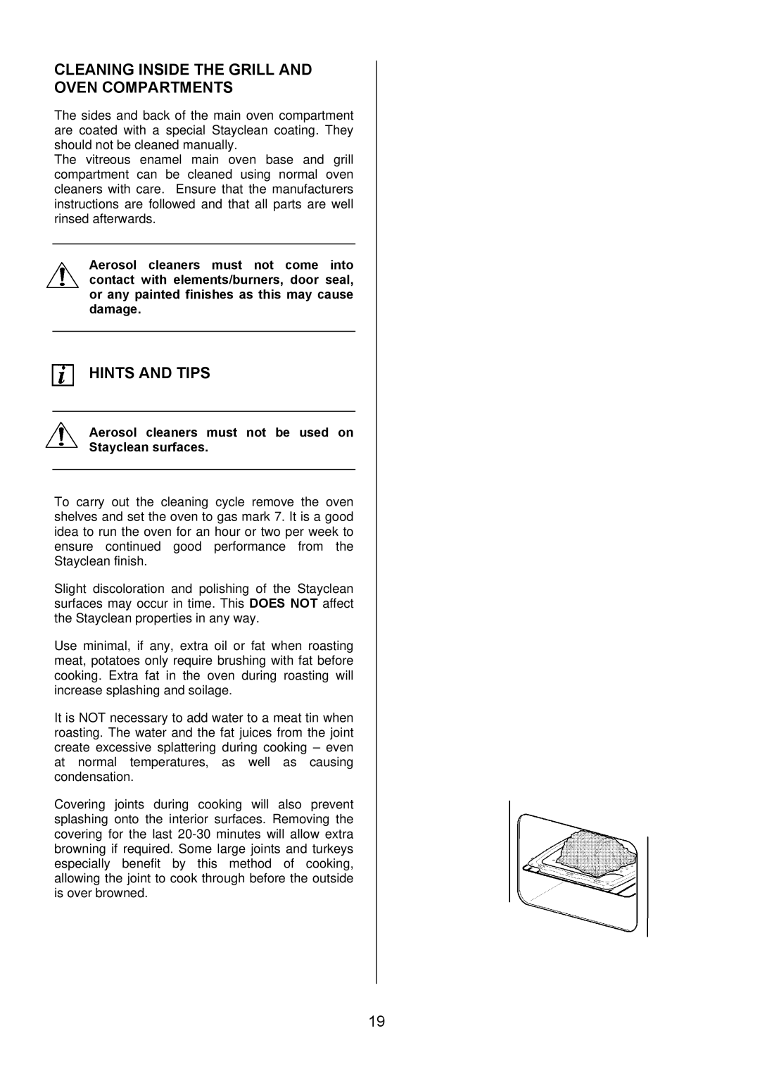 Electrolux EKG5542, EKG5543 manual Cleaning Inside the Grill and Oven Compartments 