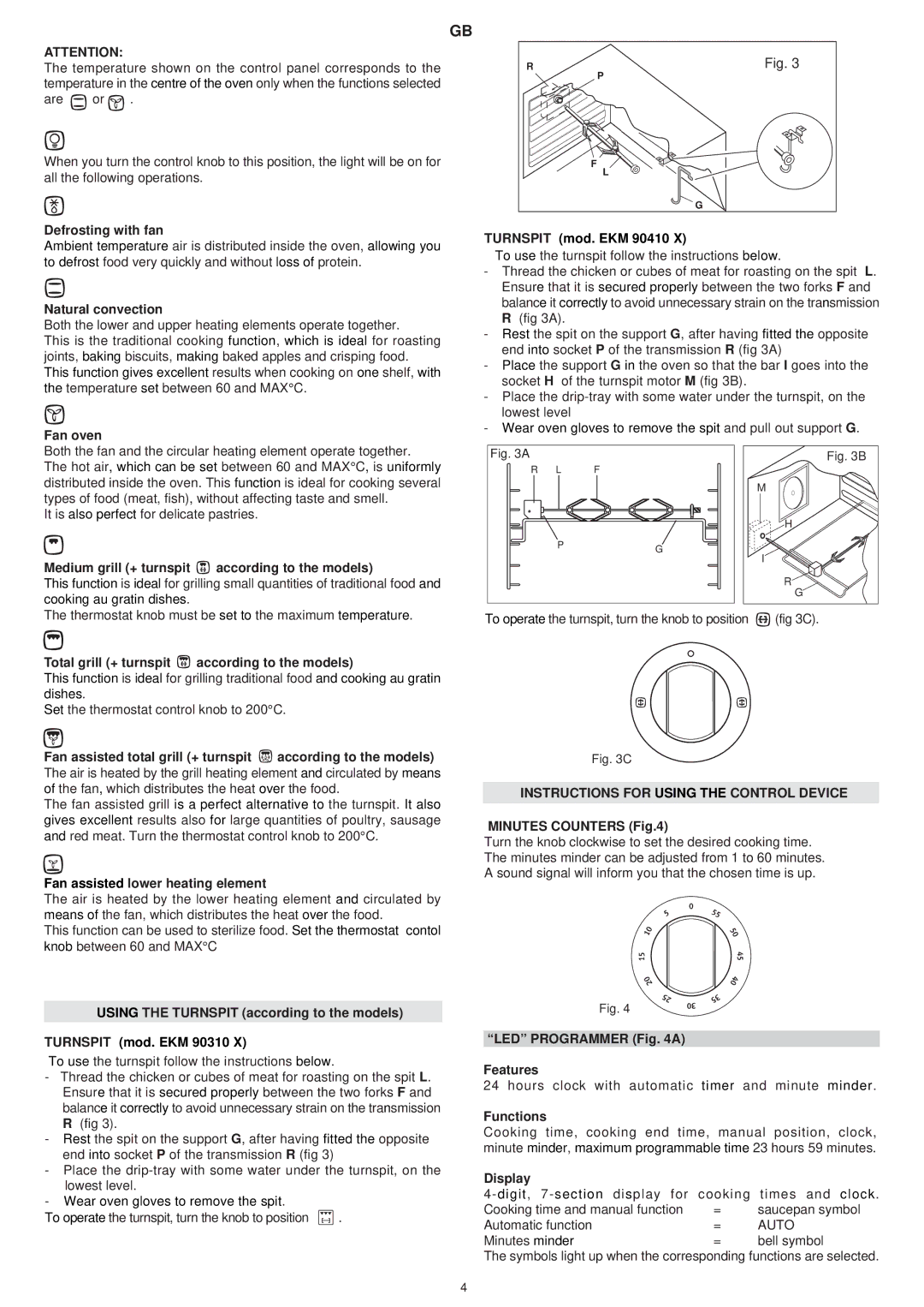 Electrolux EKM 90410 X, EKM 90310 X manual Instructions for Using the Control Device 