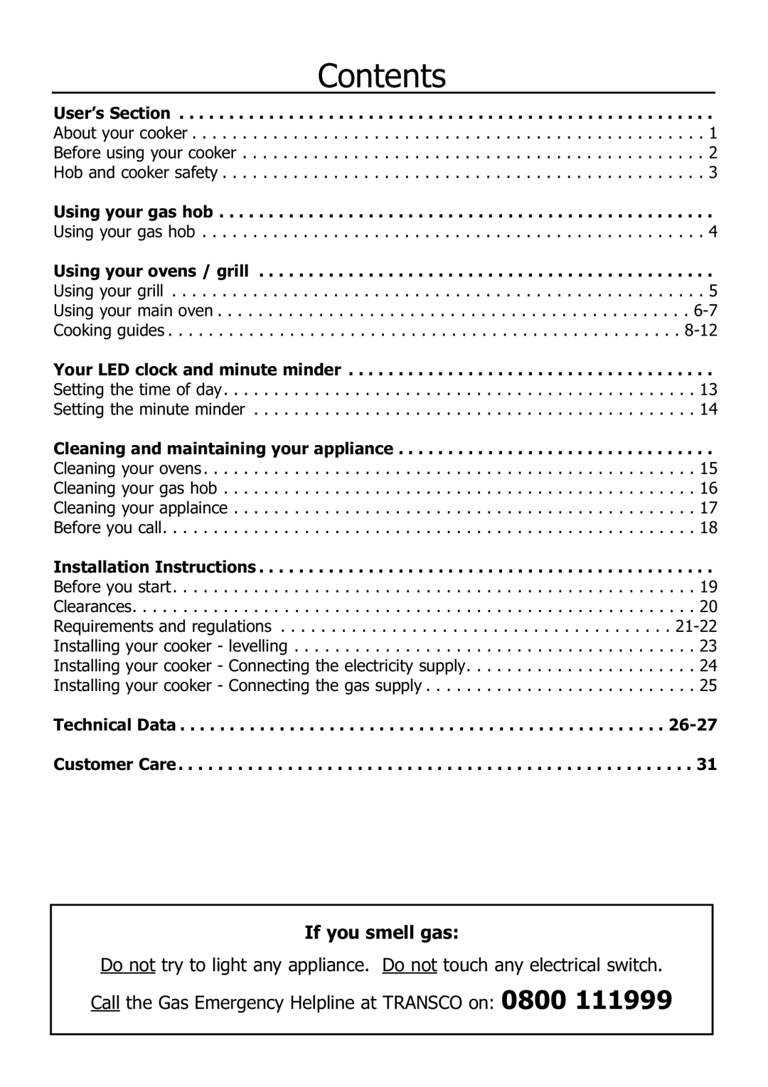 Electrolux EKM11340CN, EKM11340KN manual Contents 