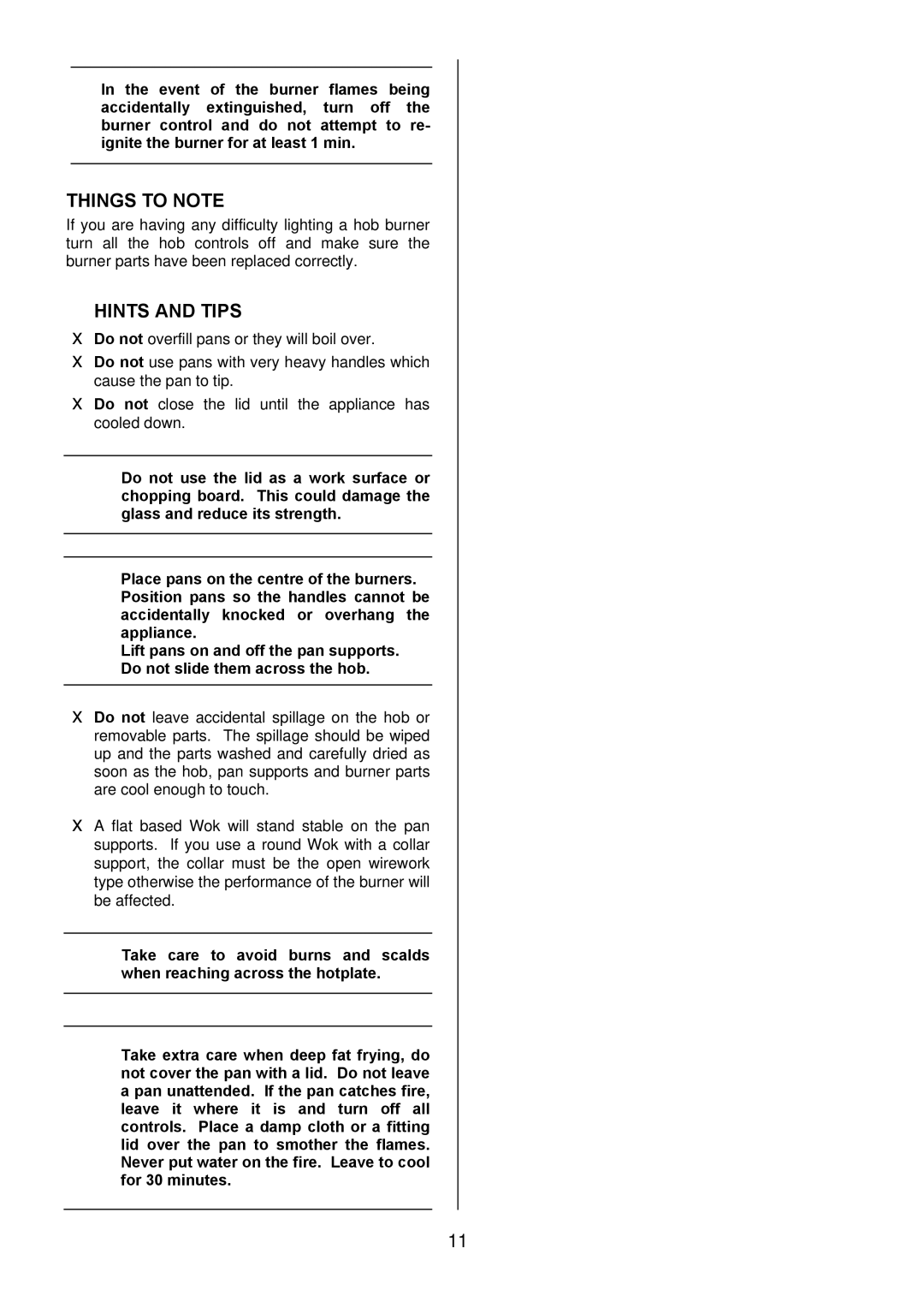 Electrolux EKM6045, EKM6044 user manual Hints and Tips 