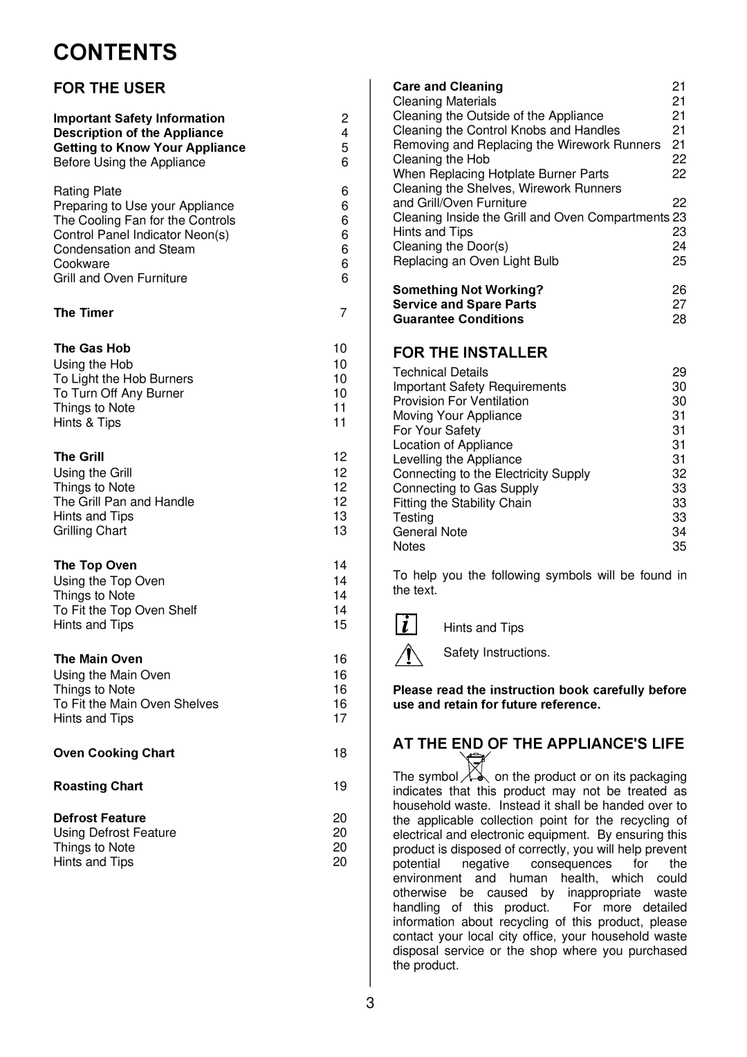 Electrolux EKM6045, EKM6044 user manual Contents 