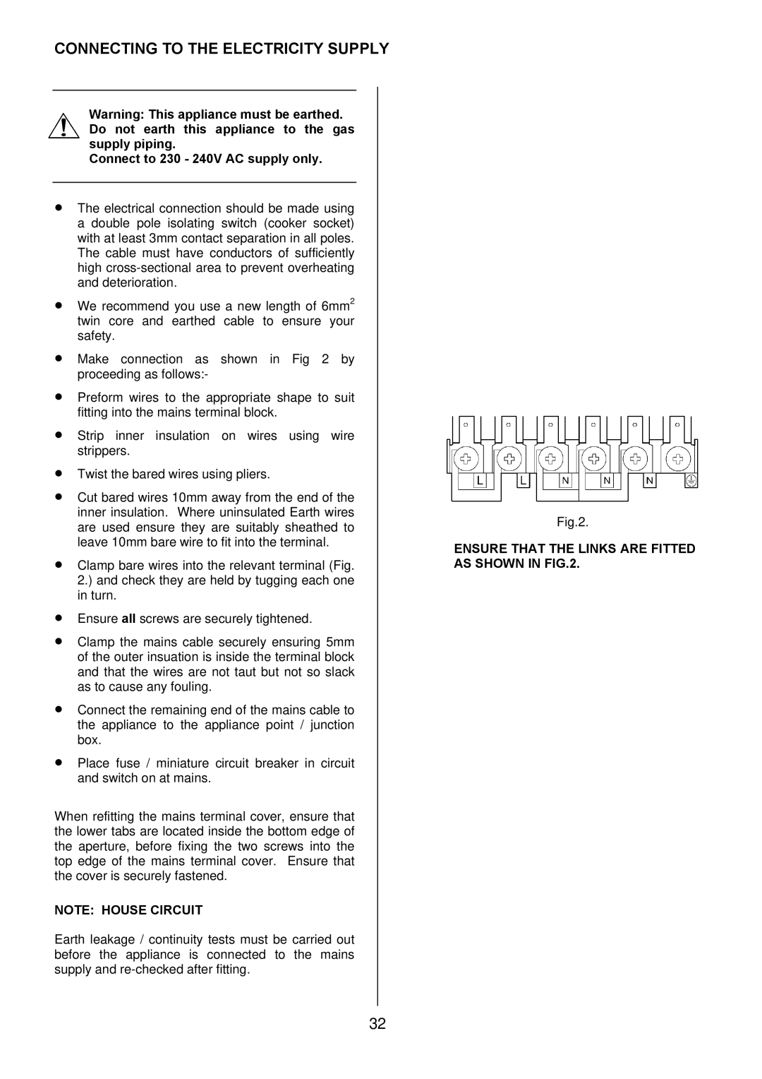 Electrolux EKM6044, EKM6045 user manual Connecting to the Electricity Supply, Connect to 230 240V AC supply only 