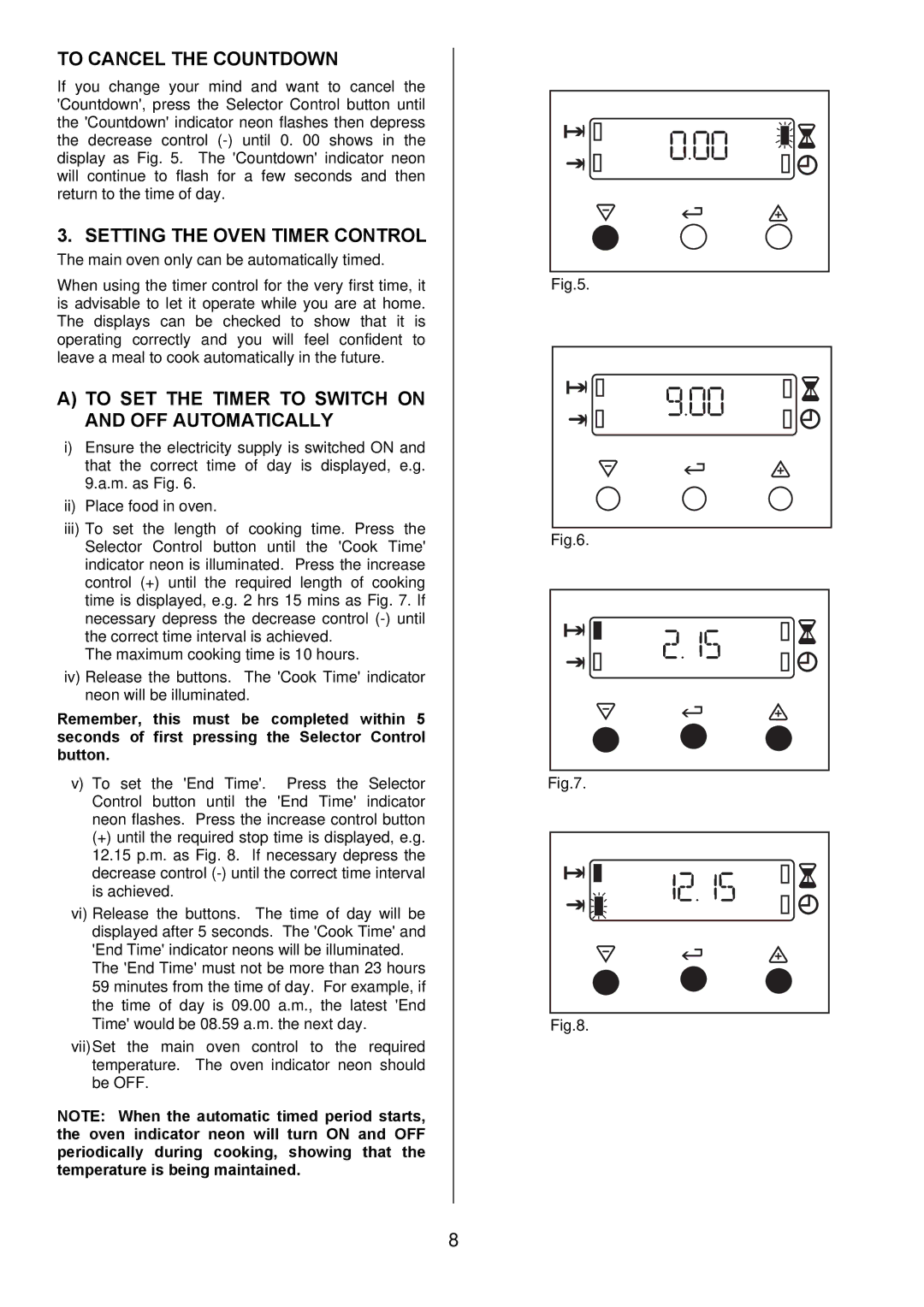 Electrolux EKM6044, EKM6045 user manual To Cancel the Countdown, Setting the Oven Timer Control 