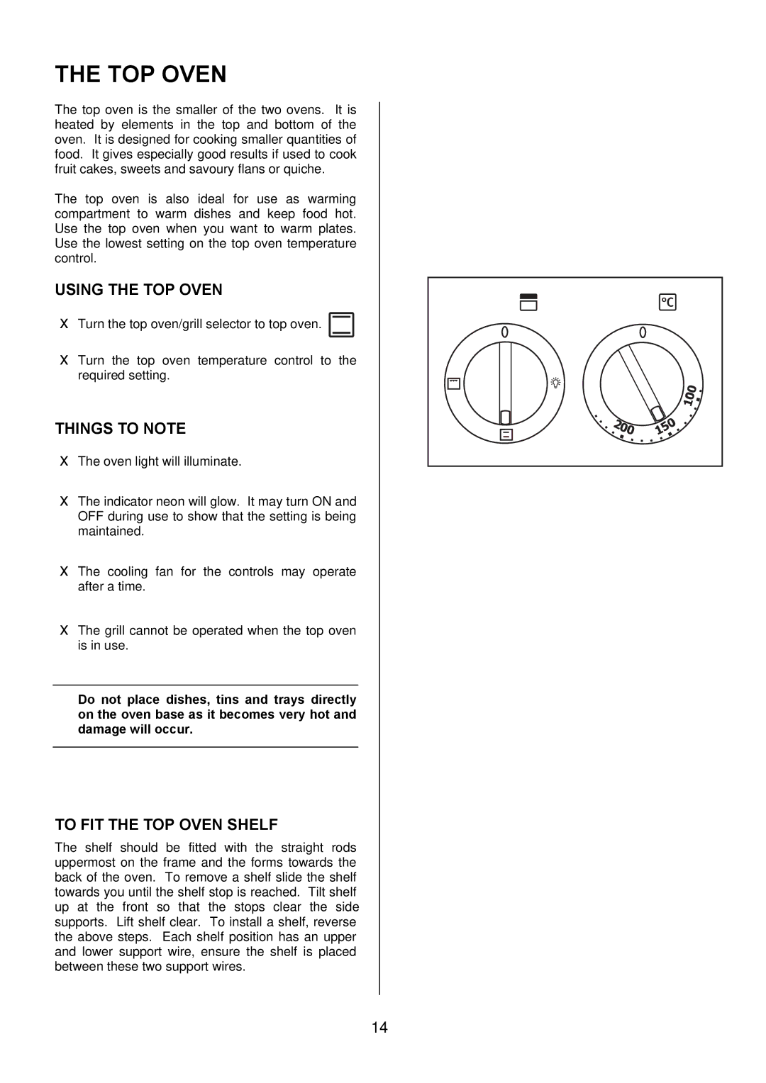 Electrolux EKM6047 user manual Using the TOP Oven, To FIT the TOP Oven Shelf 