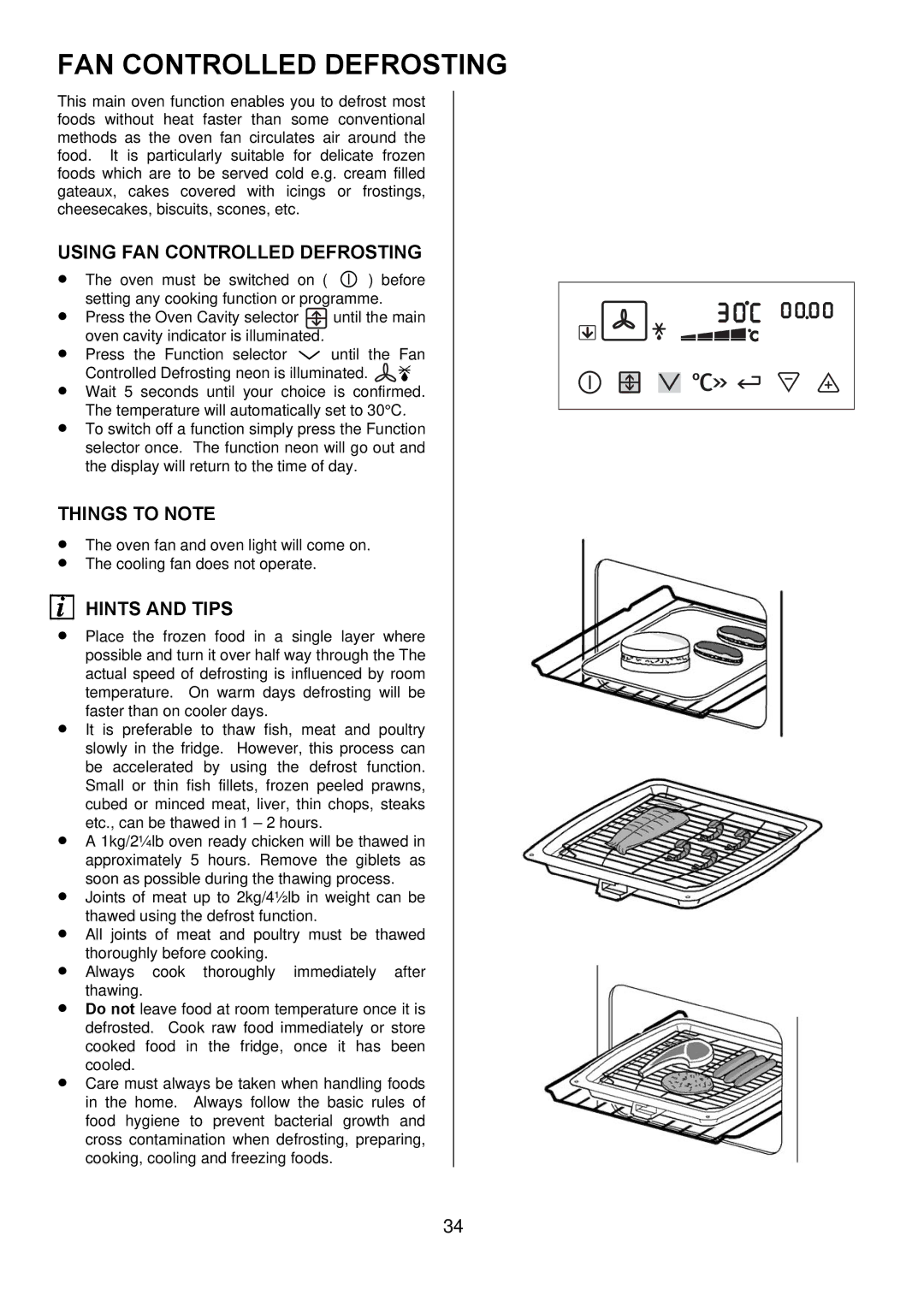 Electrolux EKT6045 manual Using FAN Controlled Defrosting 