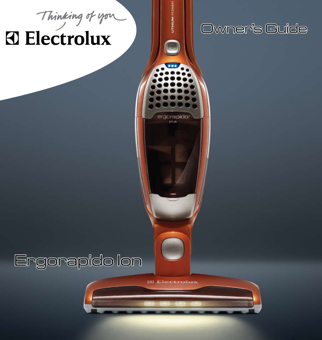 Electrolux EL1030A manual Ergorapido Ion 