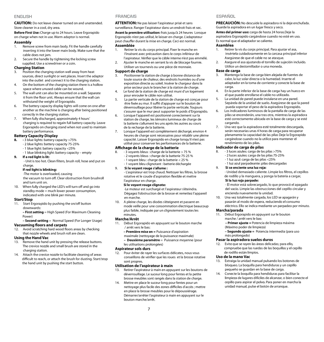 Electrolux EL1030A manual English 