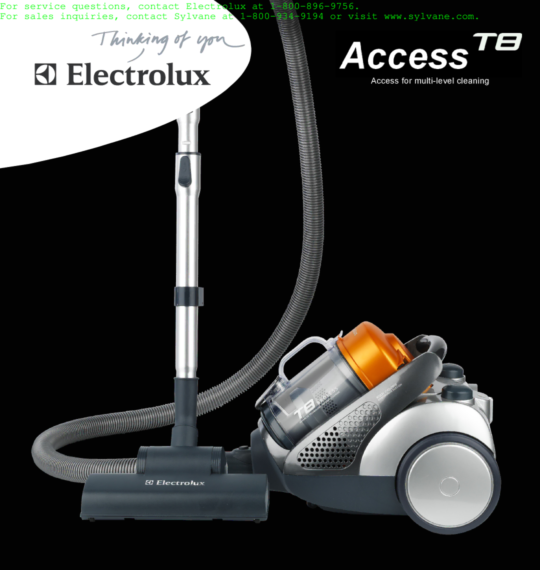 Electrolux EL4071A manual For service questions, contact Electrolux at 