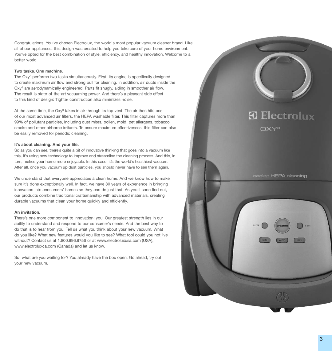 Electrolux EL7000A manual Two tasks. One machine 