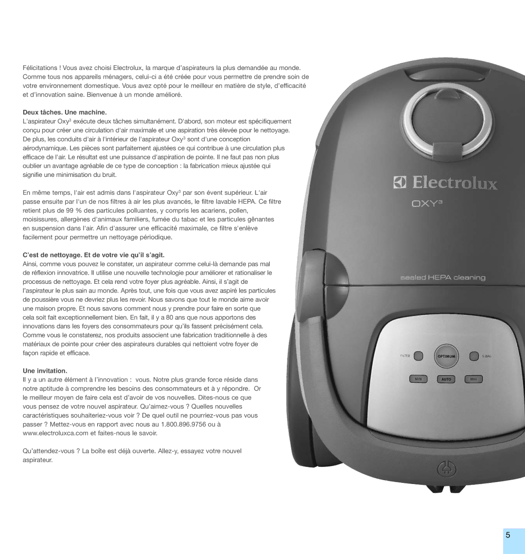 Electrolux EL7000A manual Une invitation 