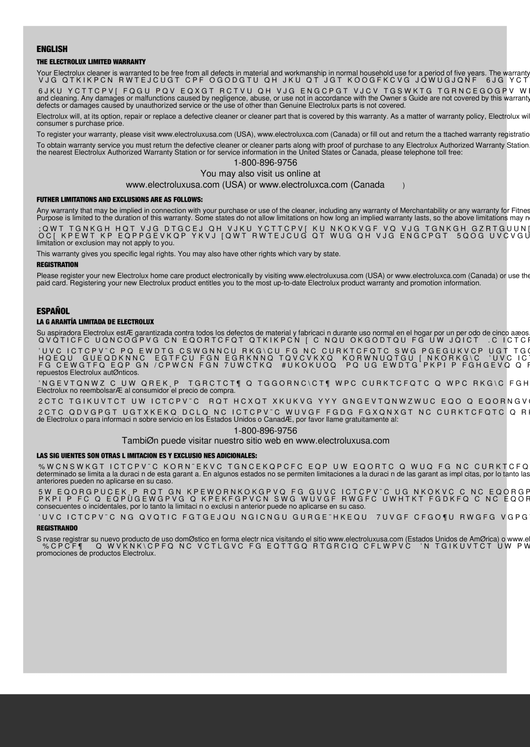 Electrolux EL8807A manual English 