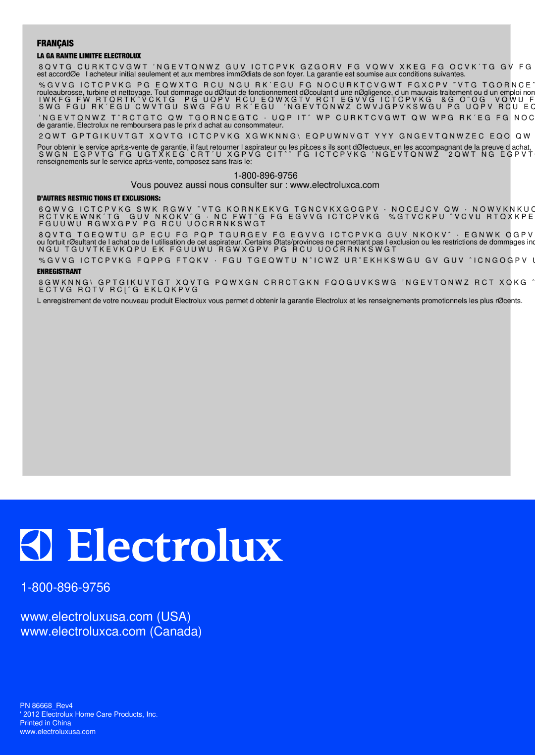 Electrolux EL8807A manual Français 