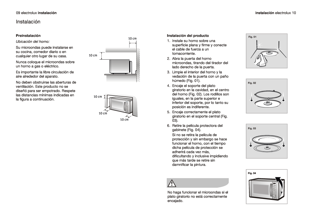 Electrolux EMMN121D2SMM manual Preinstalación, Instalación del producto 