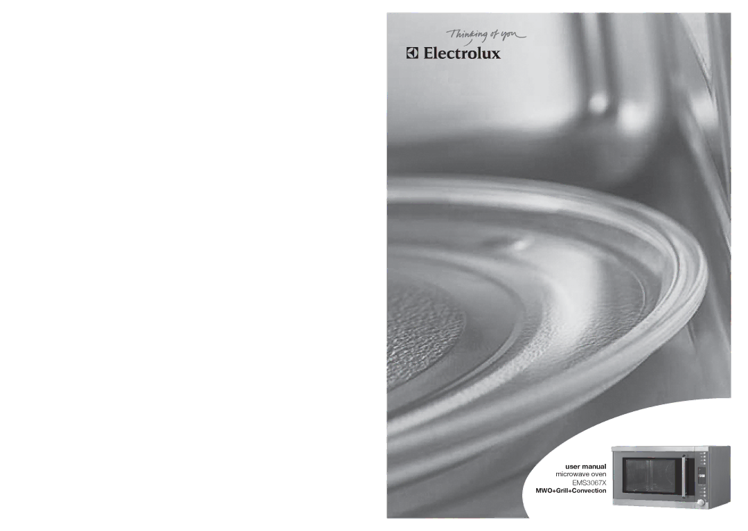 Electrolux EMS3067X user manual MWO+Grill+Convection 