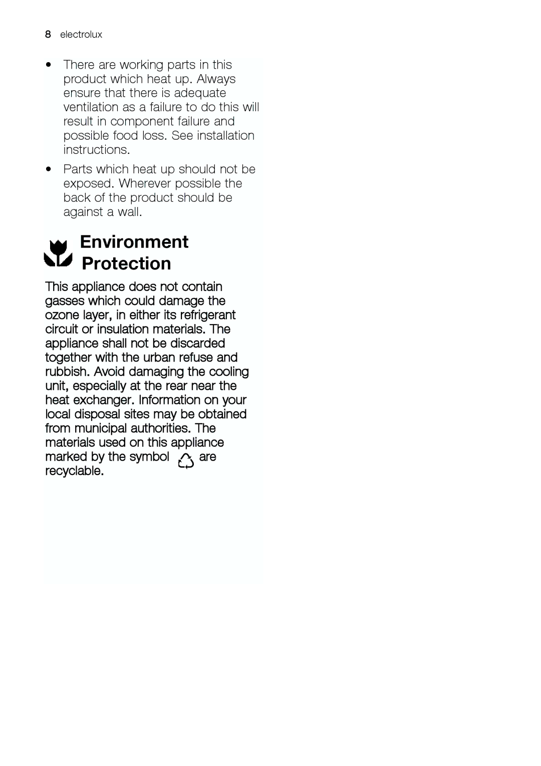 Electrolux ENB 43693 X user manual Environment Protection 