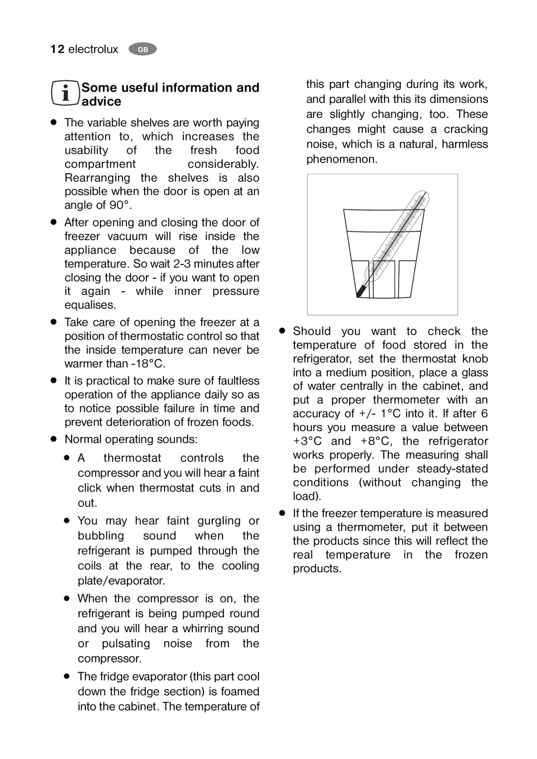 Electrolux ENB32000W user manual Some useful information and advice 