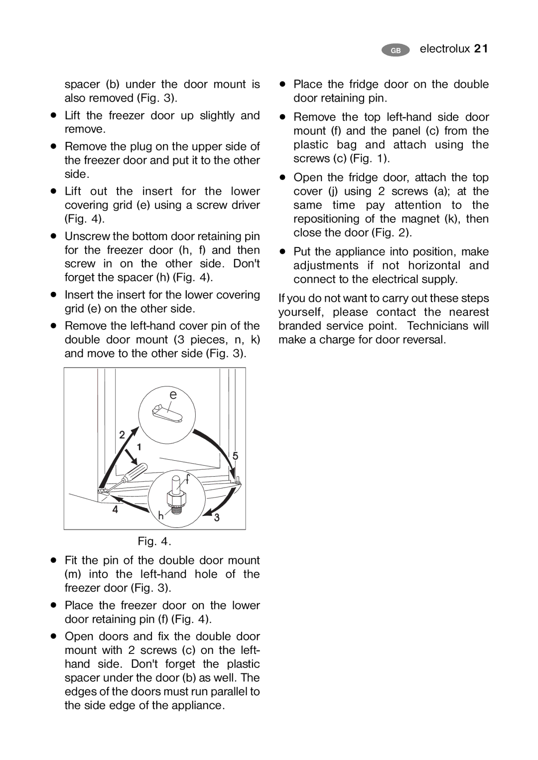 Electrolux ENB32000W user manual 