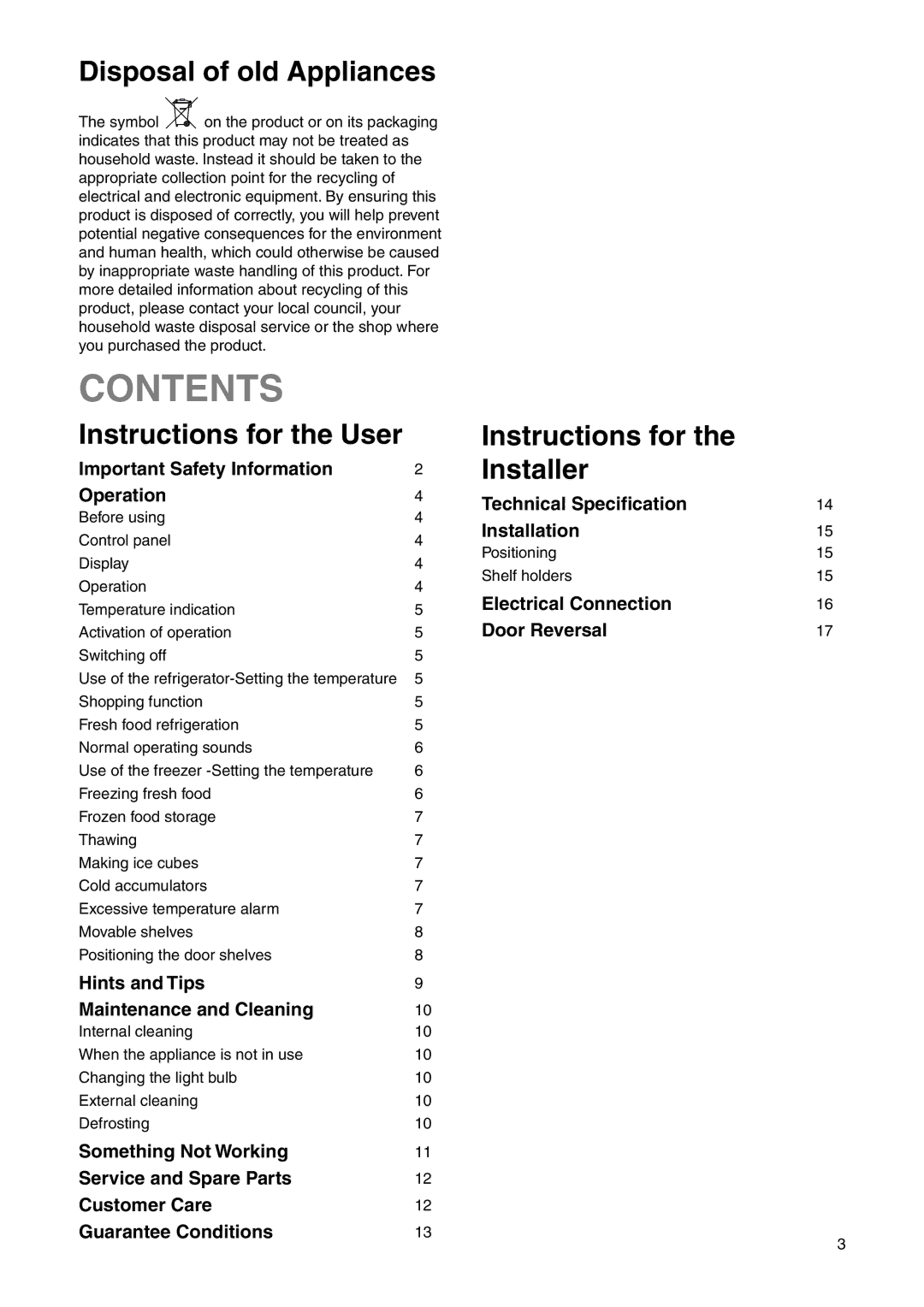 Electrolux ENN 26800 user manual Contents 