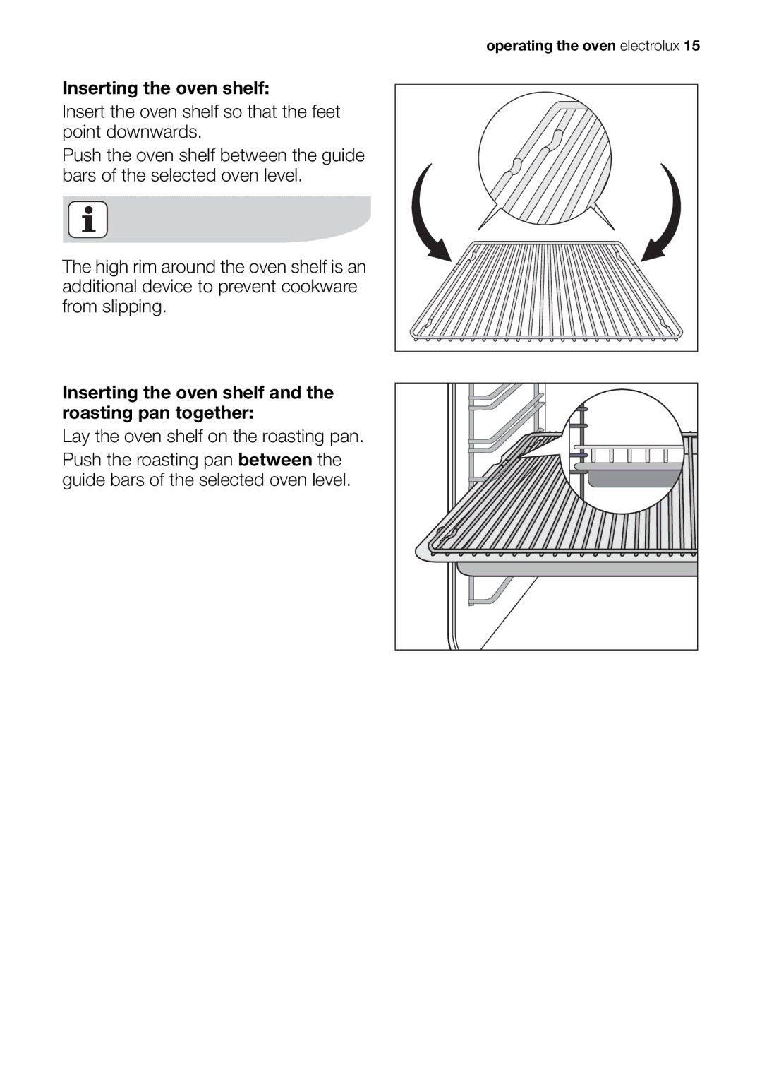 Electrolux EOB53000 user manual Operating the oven electrolux 