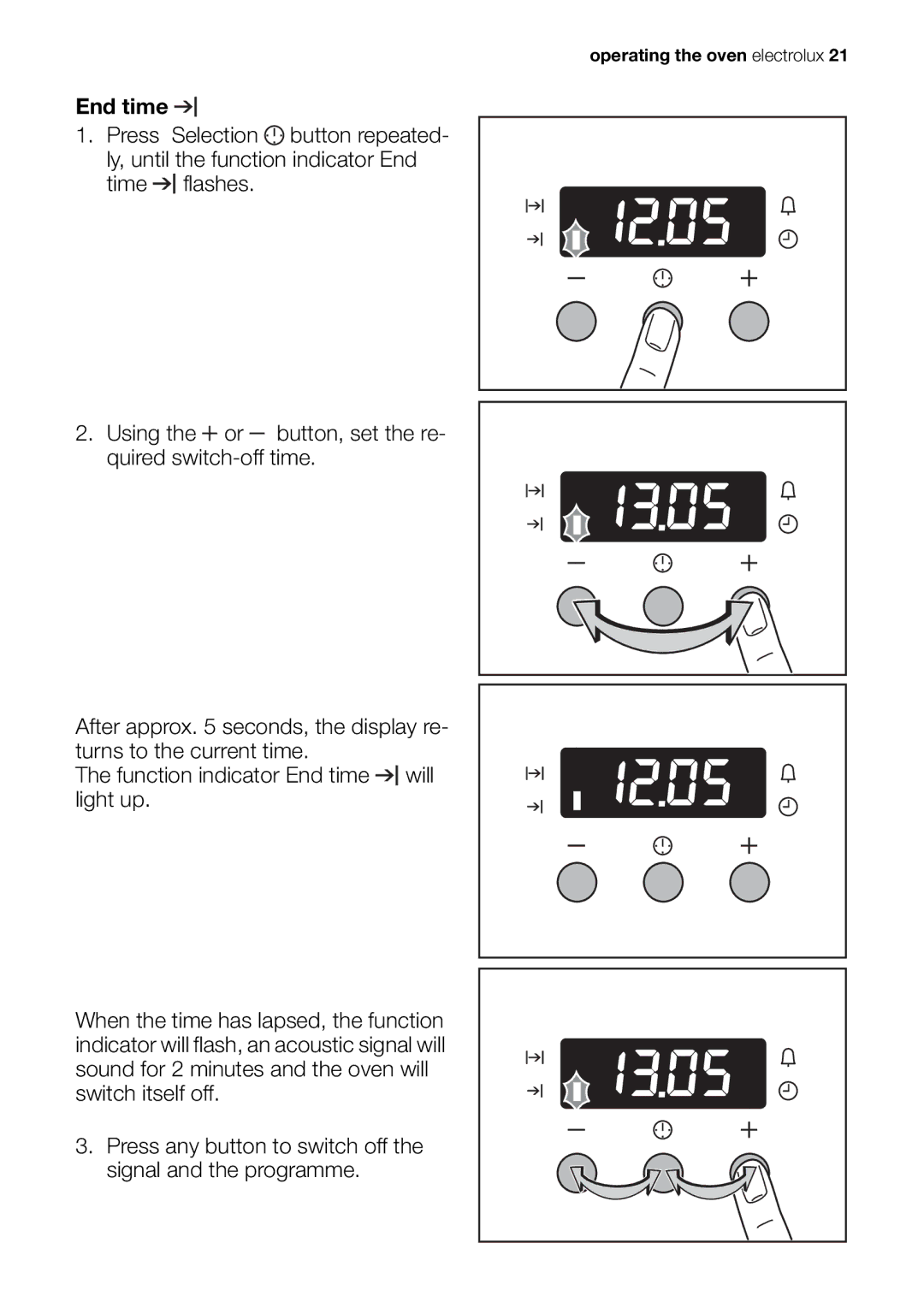 Electrolux EOB53000 user manual Operating the oven electrolux 