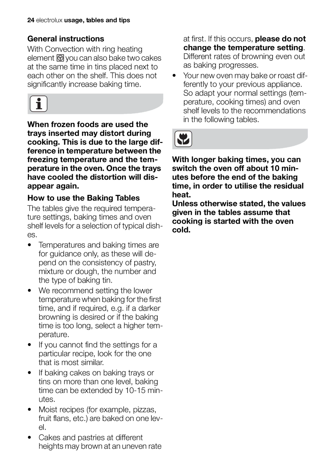 Electrolux EOB53000 user manual General instructions 