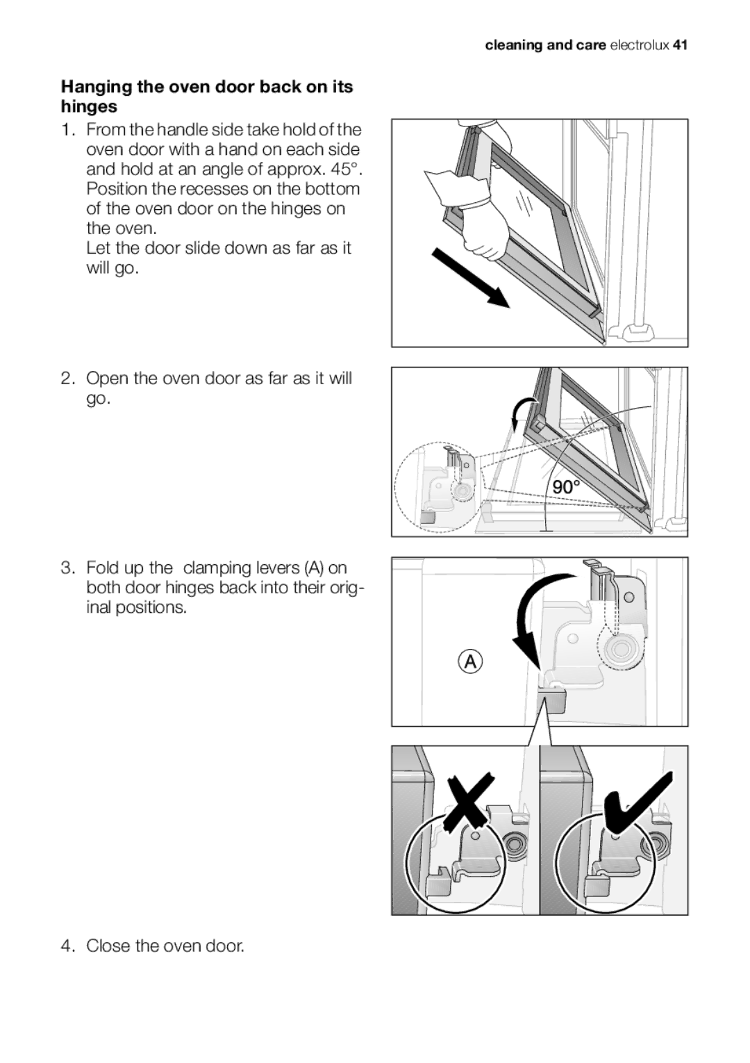 Electrolux EOB53000 user manual Close the oven door 