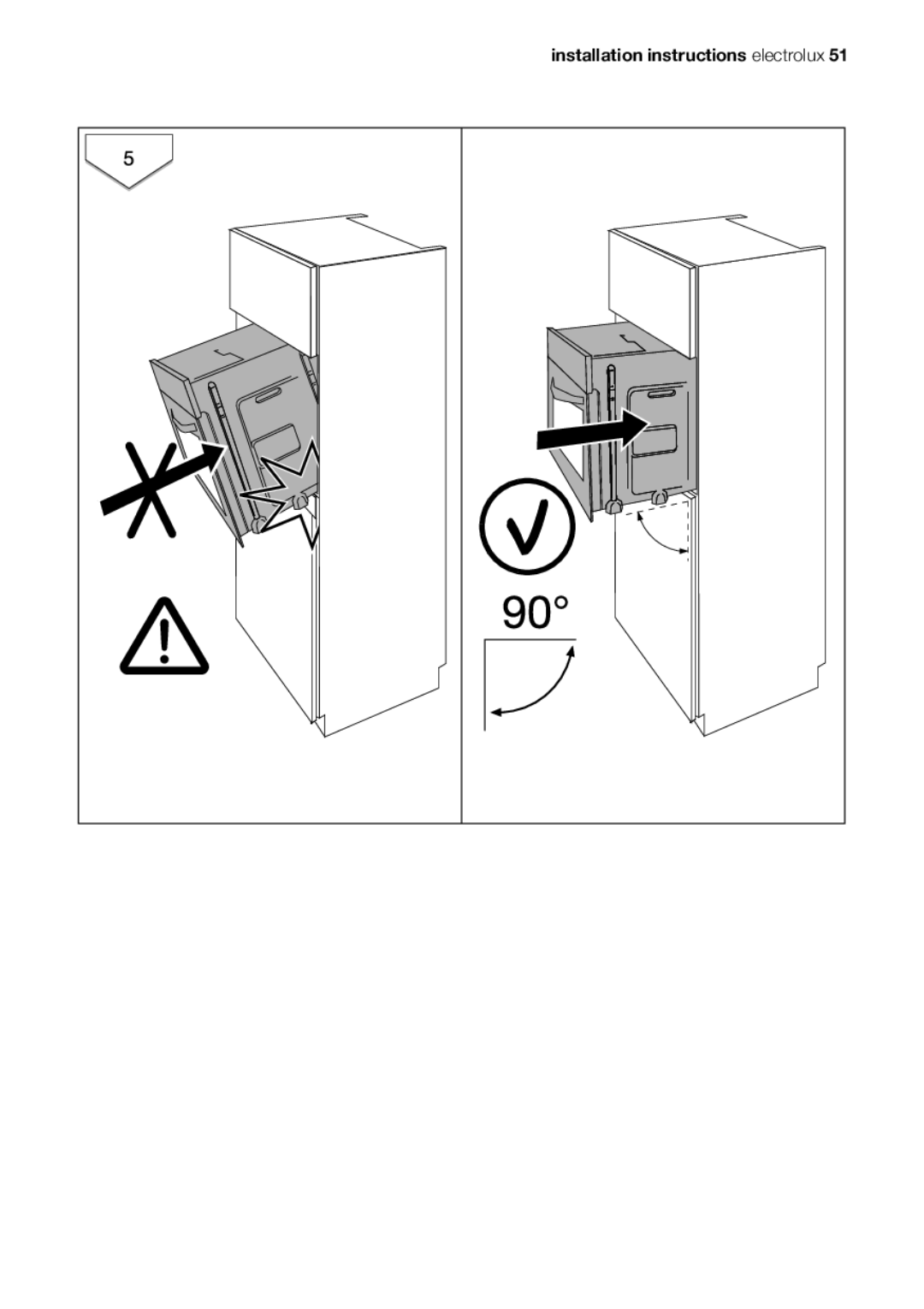 Electrolux EOB53000 user manual Installation instructions electrolux 