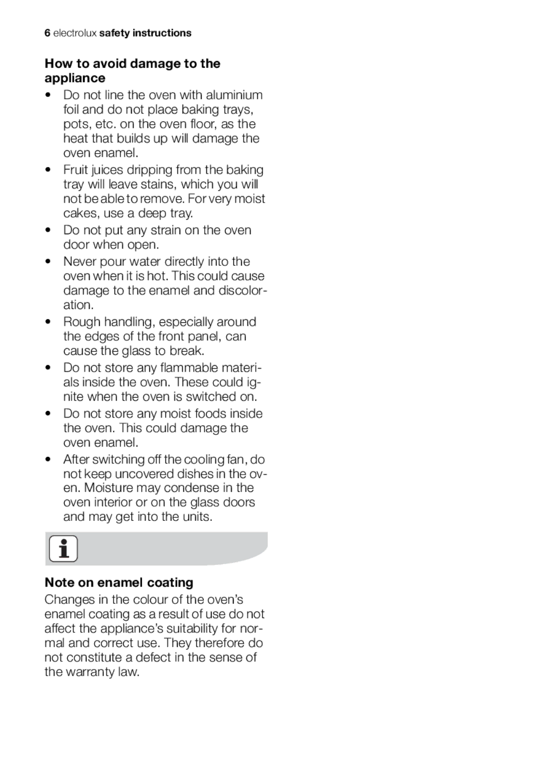 Electrolux EOB53000 user manual Electrolux safety instructions 