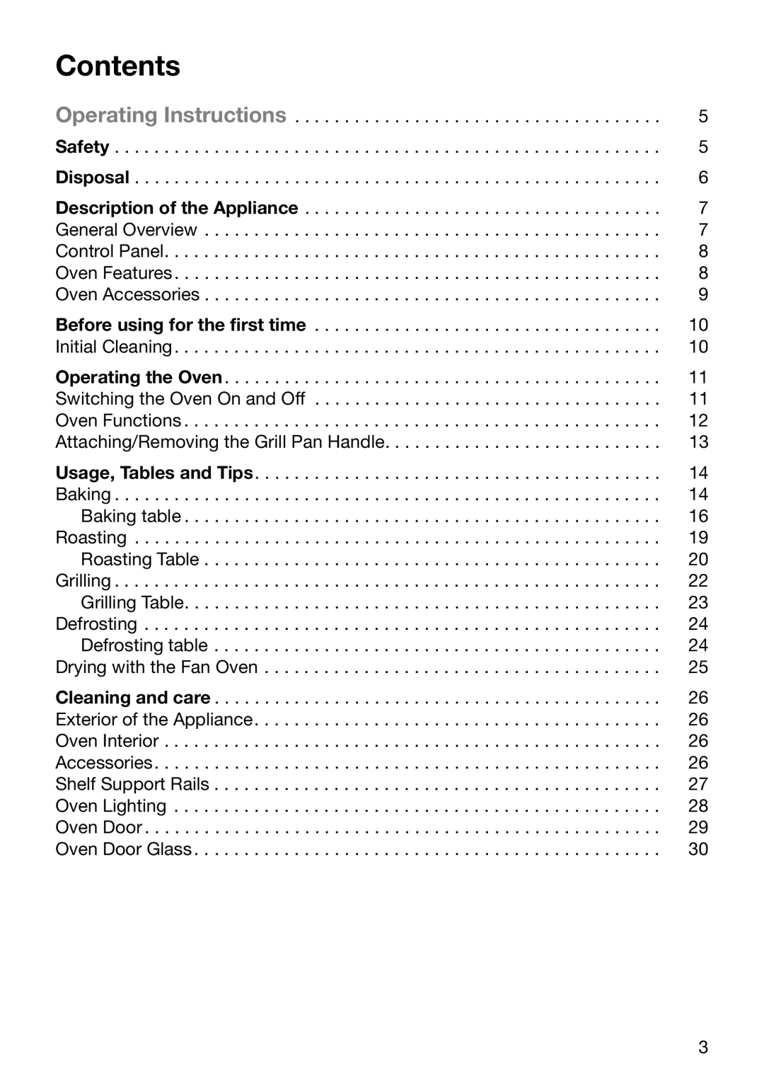 Electrolux EOB5600 manual Contents 