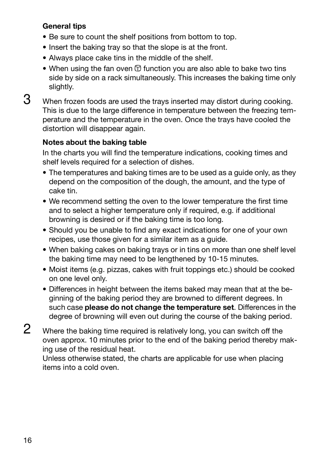 Electrolux EOB5610 manual General tips 