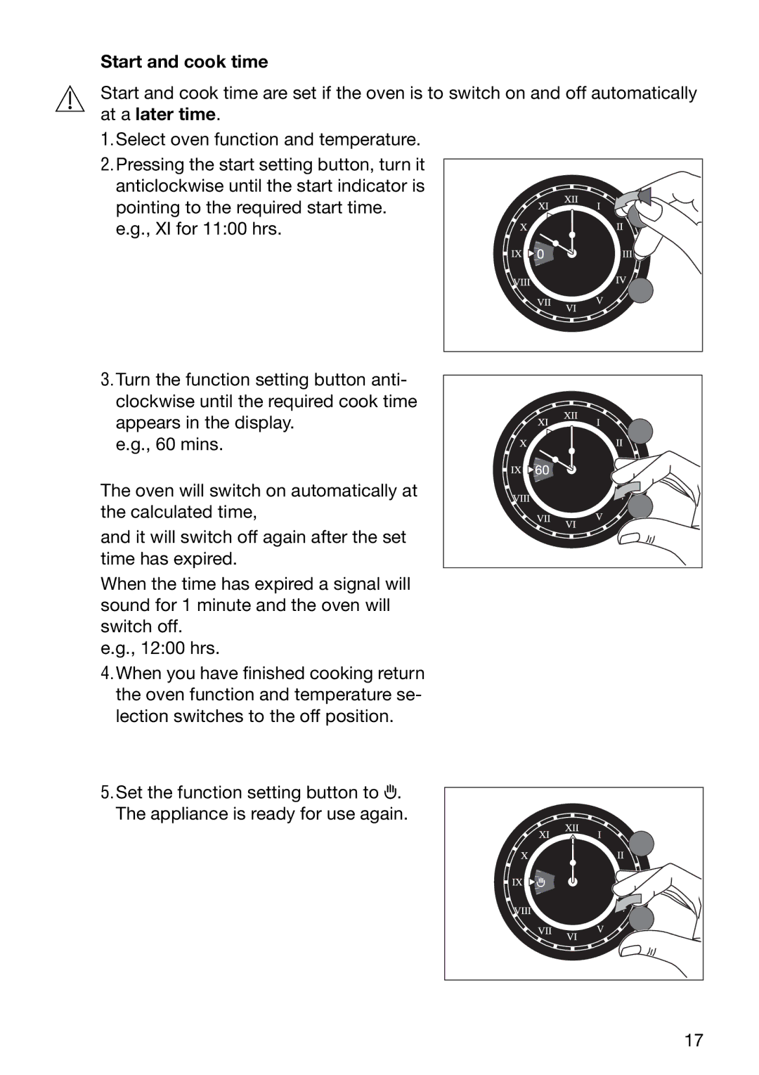 Electrolux EOB5665 manual Start and cook time 