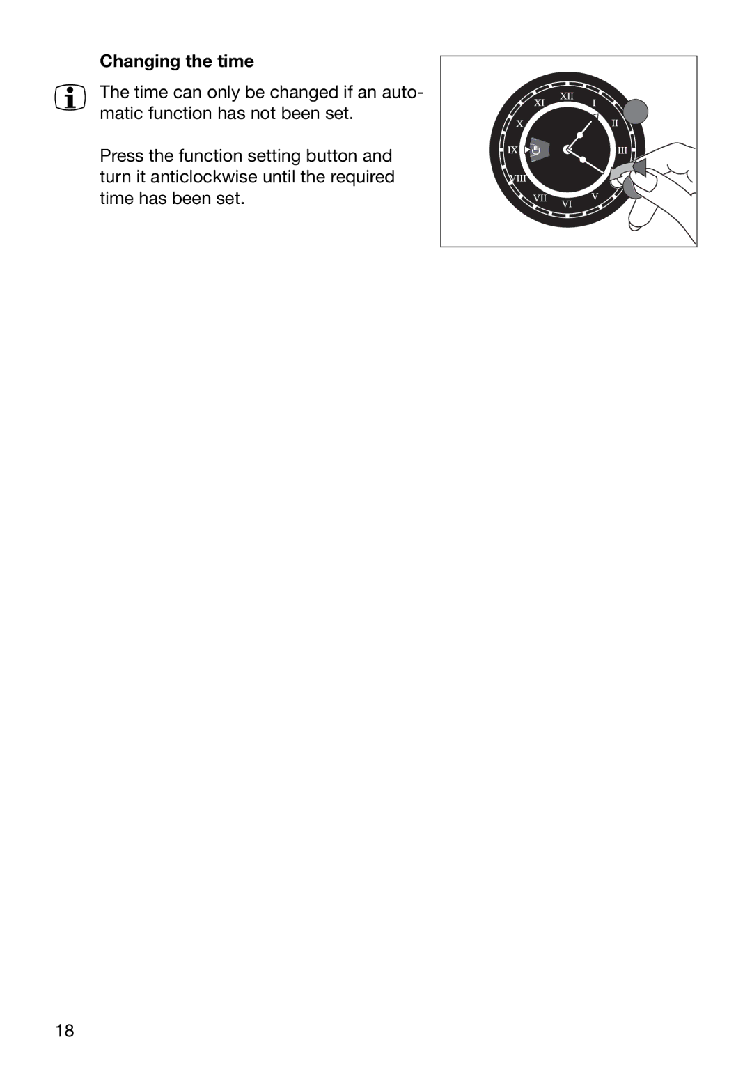 Electrolux EOB5665 manual Changing the time 