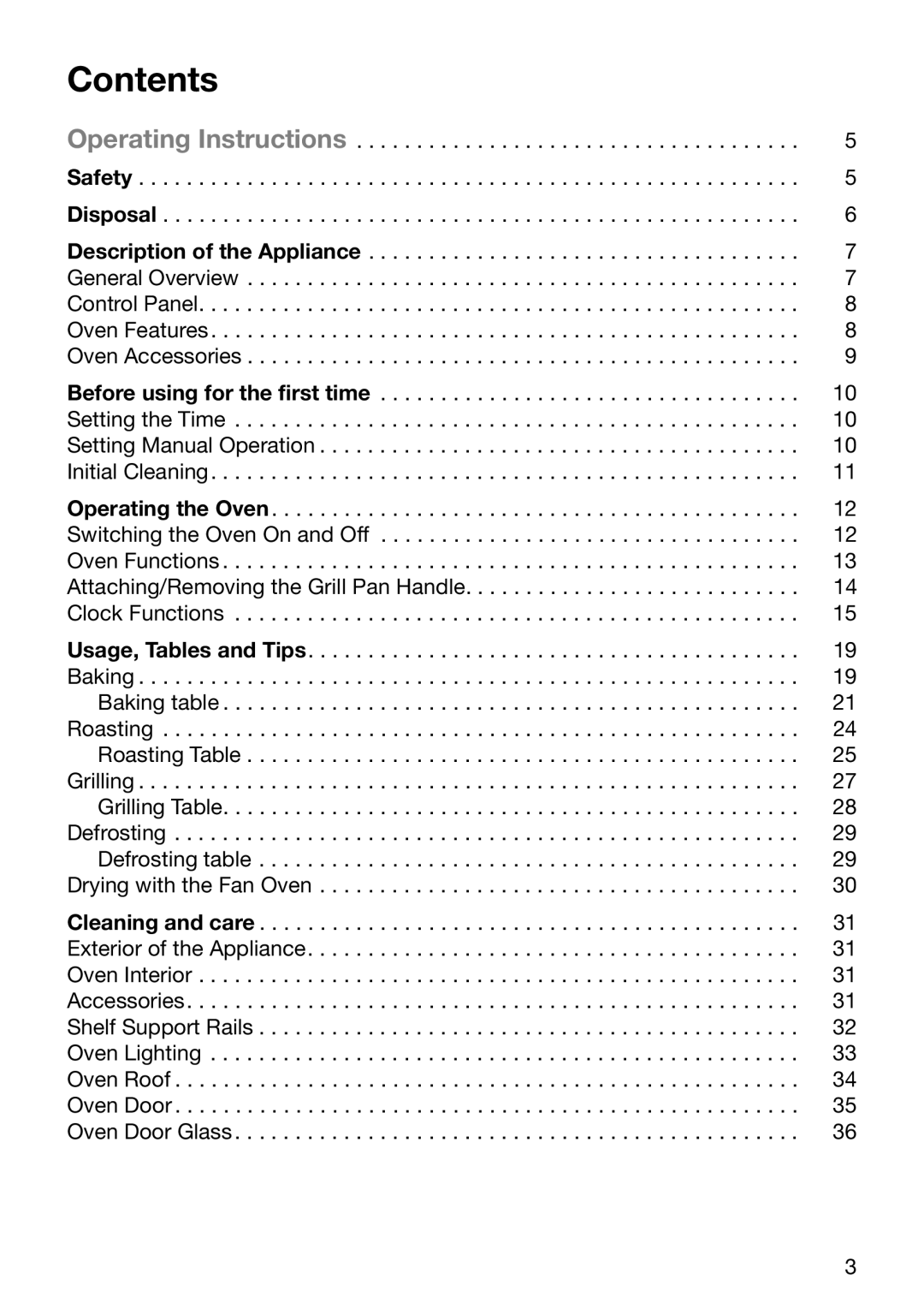 Electrolux EOB5665 manual Contents 