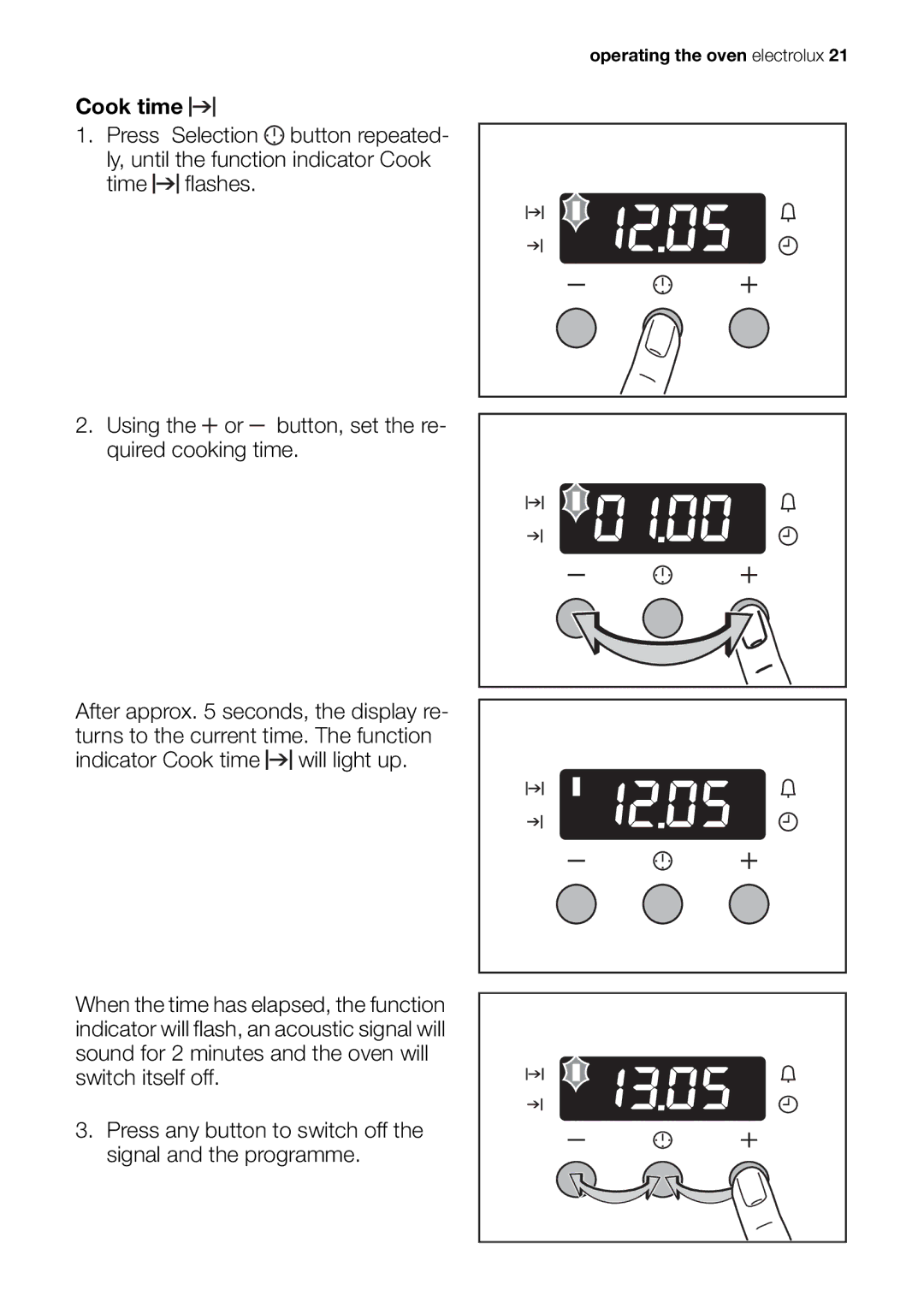 Electrolux EOB63000 user manual Operating the oven electrolux 