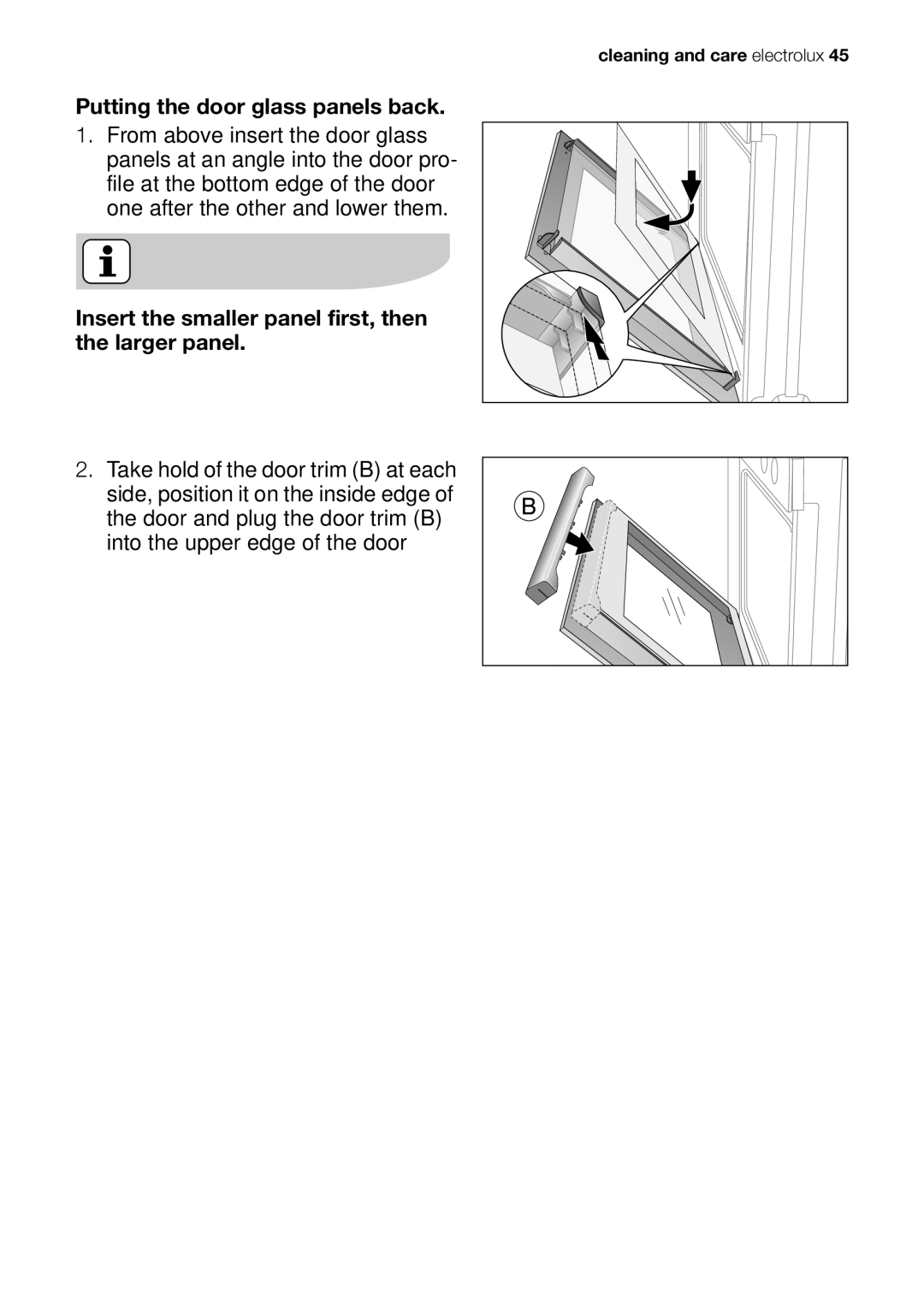 Electrolux EOB63000 user manual Cleaning and care electrolux 