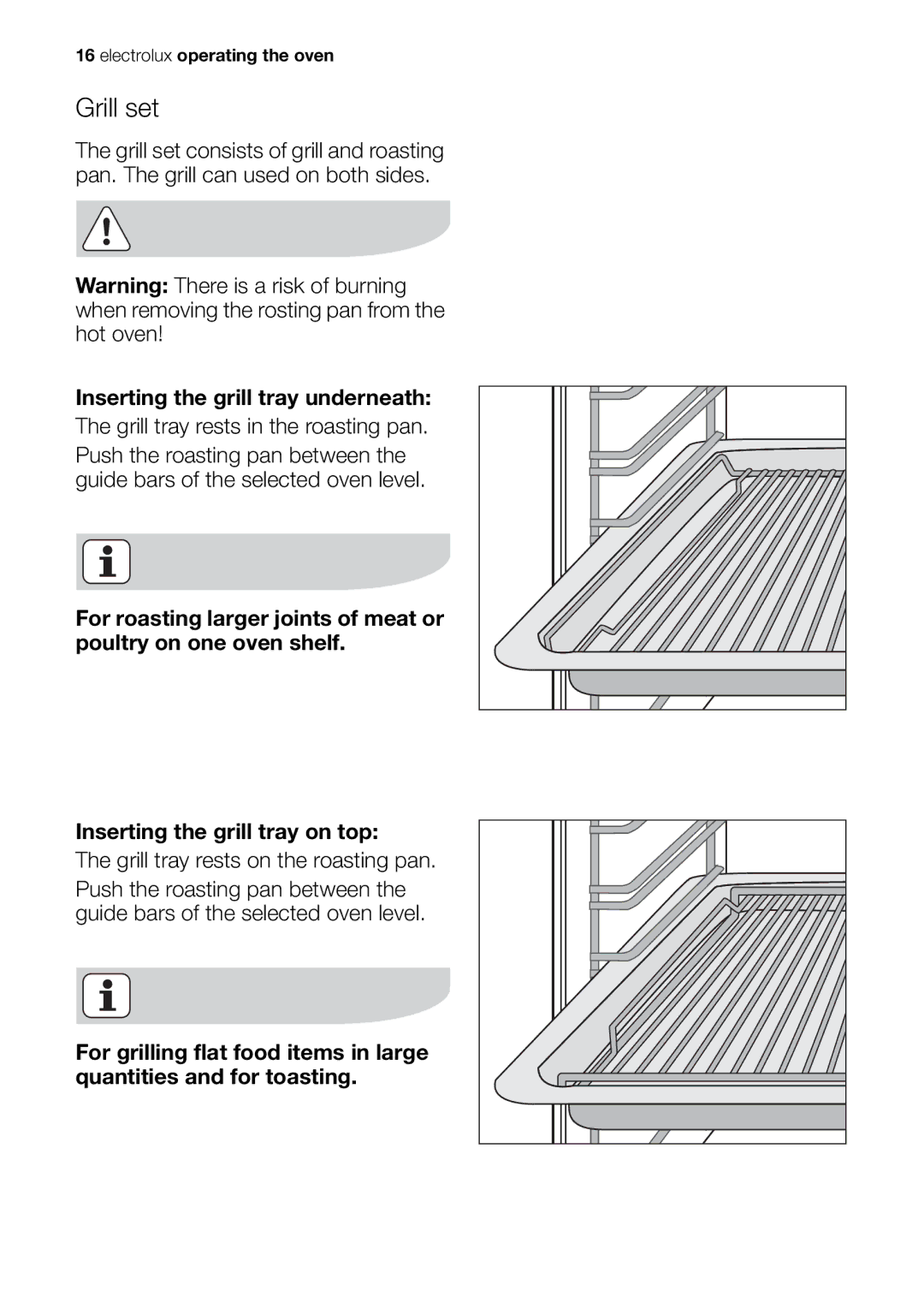 Electrolux EOB63100 user manual Grill set 