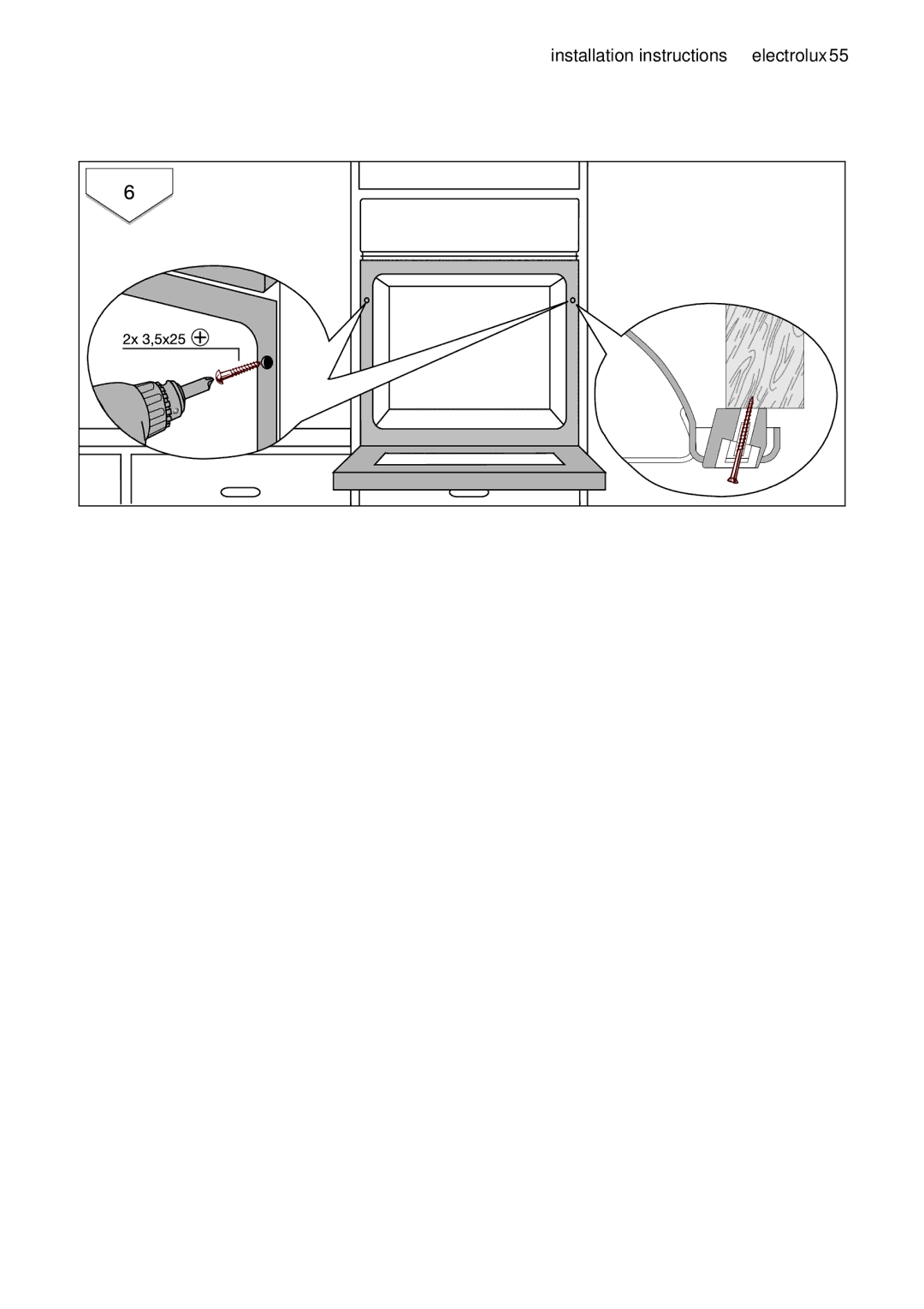 Electrolux EOB63100 user manual Installation instructions electrolux 