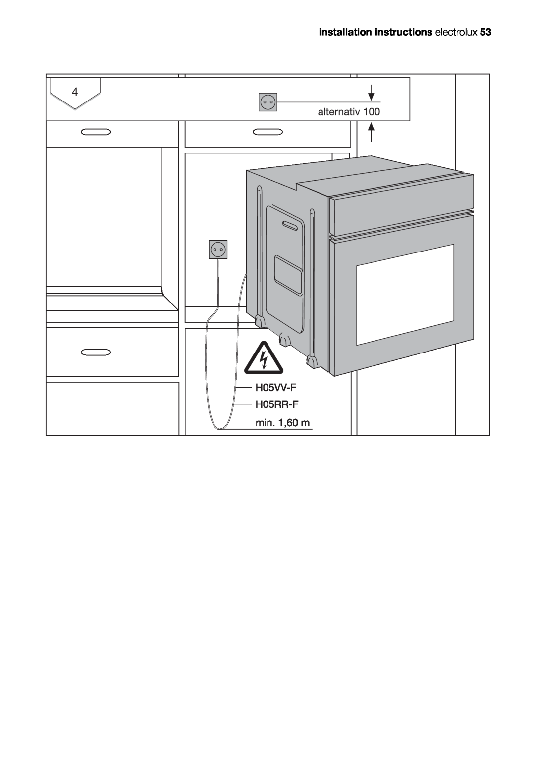 Electrolux EOB63100 user manual installation instructions electrolux 