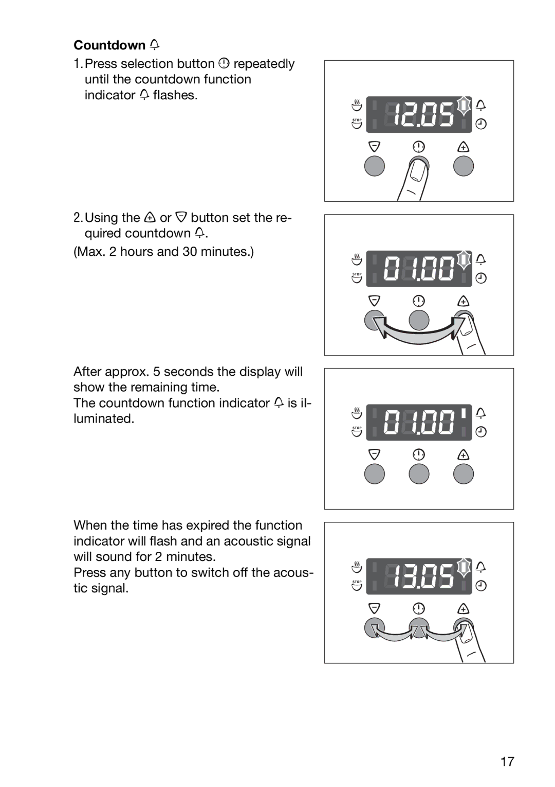 Electrolux EOB6630 manual Countdown G 