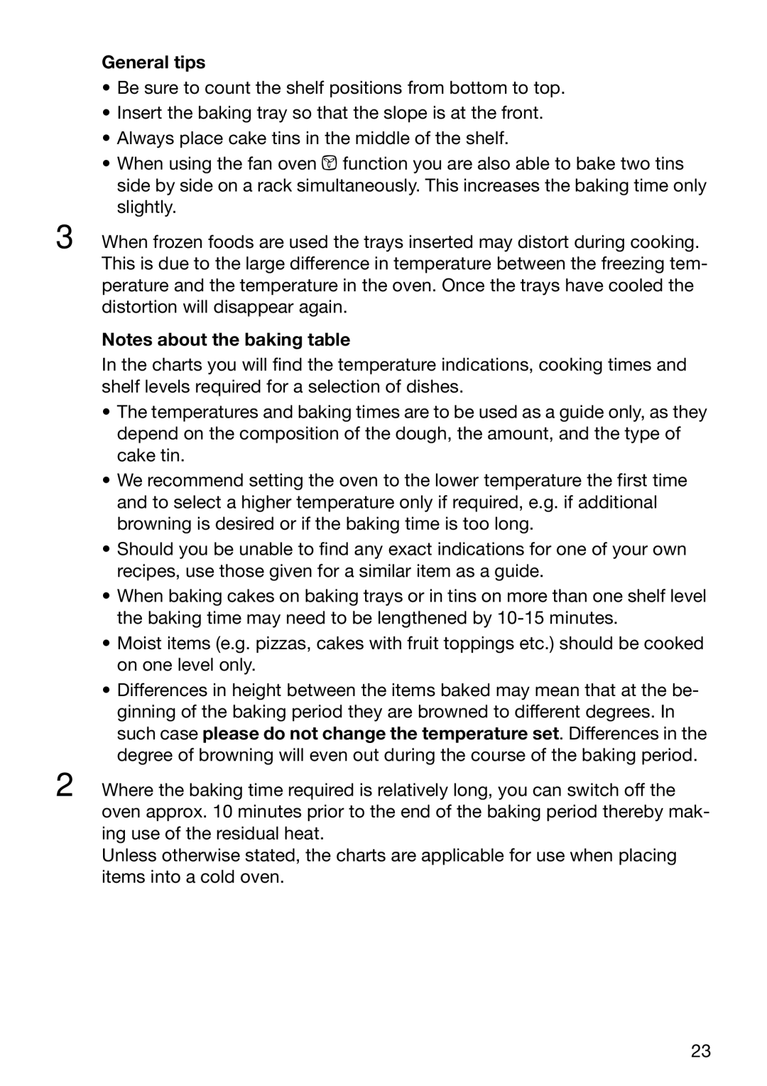 Electrolux EOB6636 manual General tips 