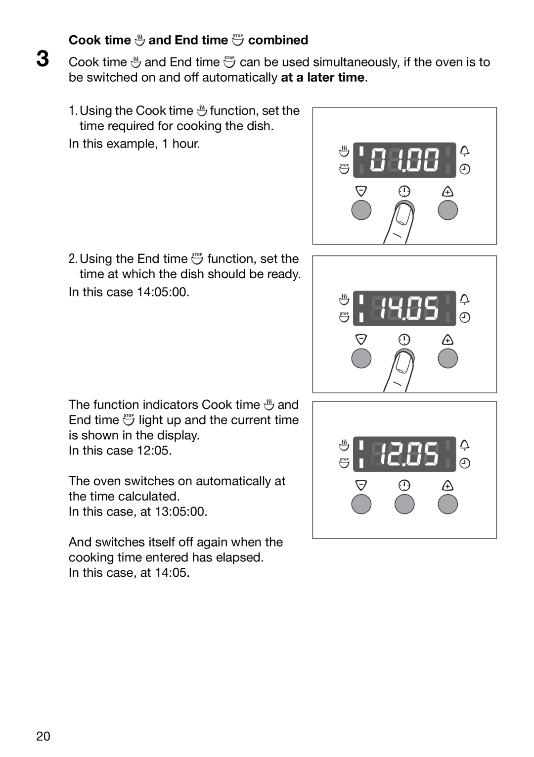 Electrolux EOB6637 manual Cook time and End time combined 