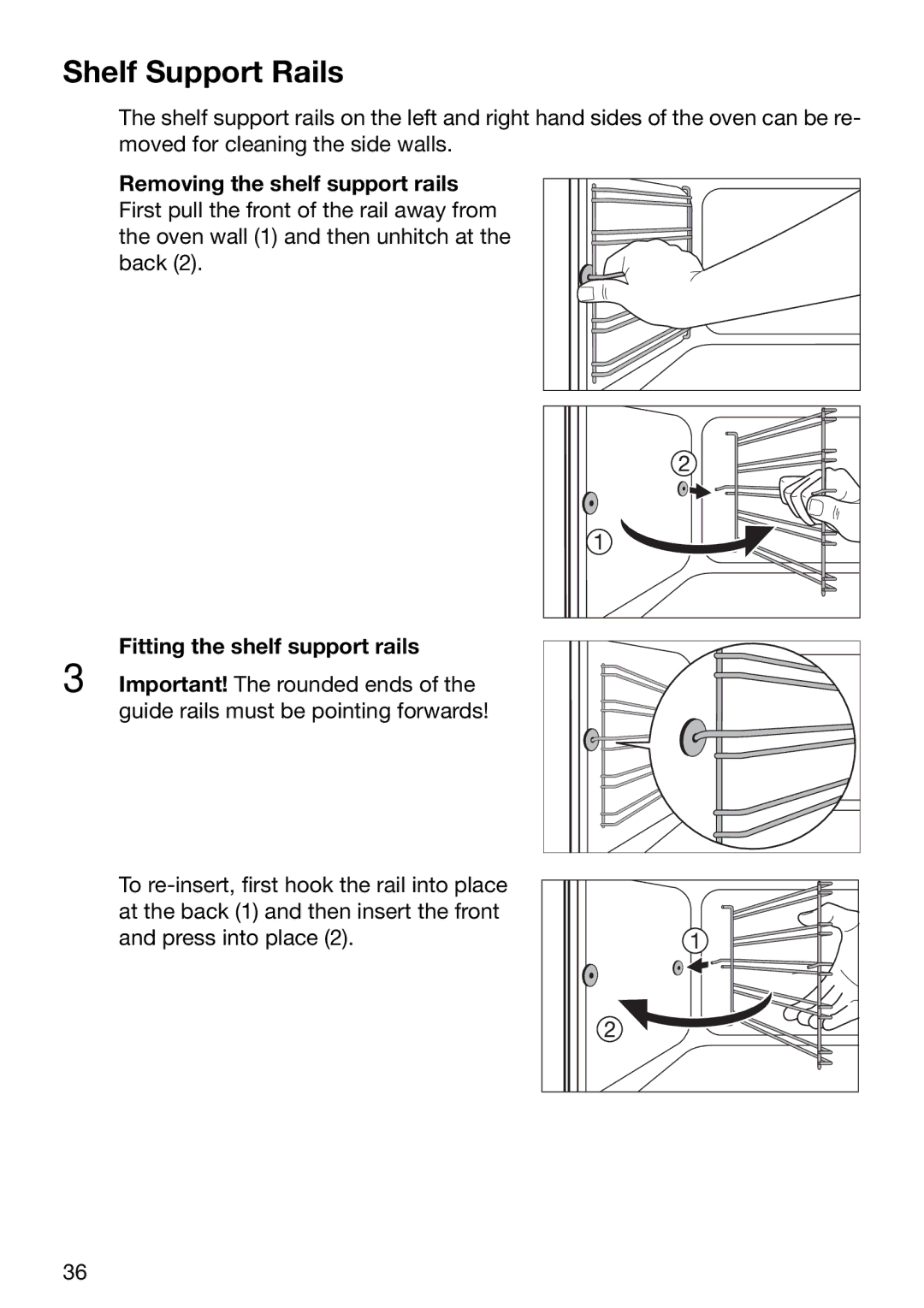 Electrolux EOB6637 manual Shelf Support Rails 